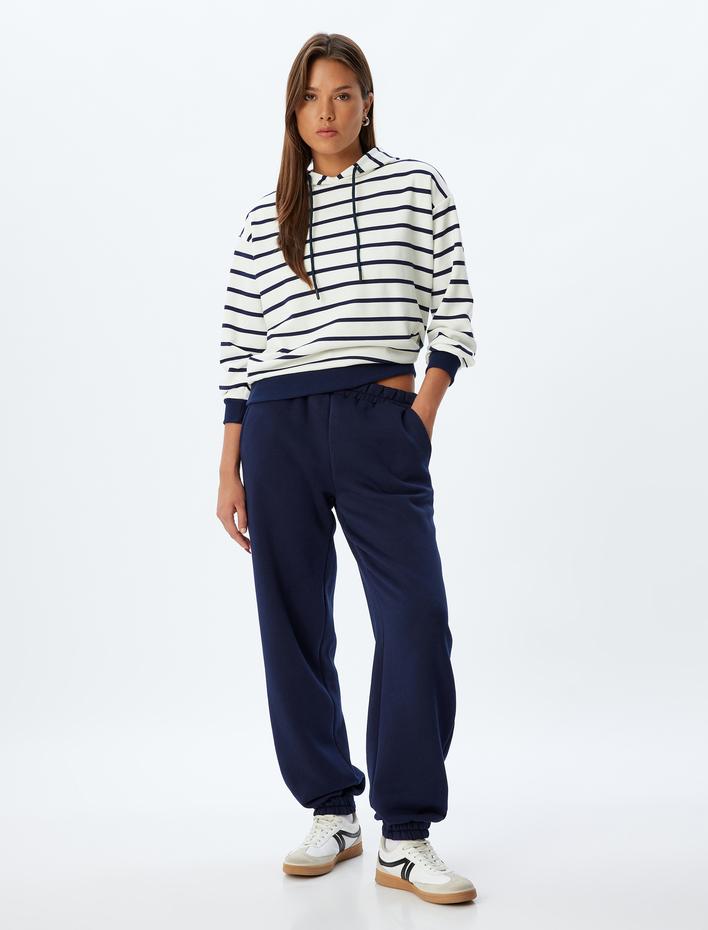  Cepli Şardonlu Üç İplik Jogger Eşofman Altı