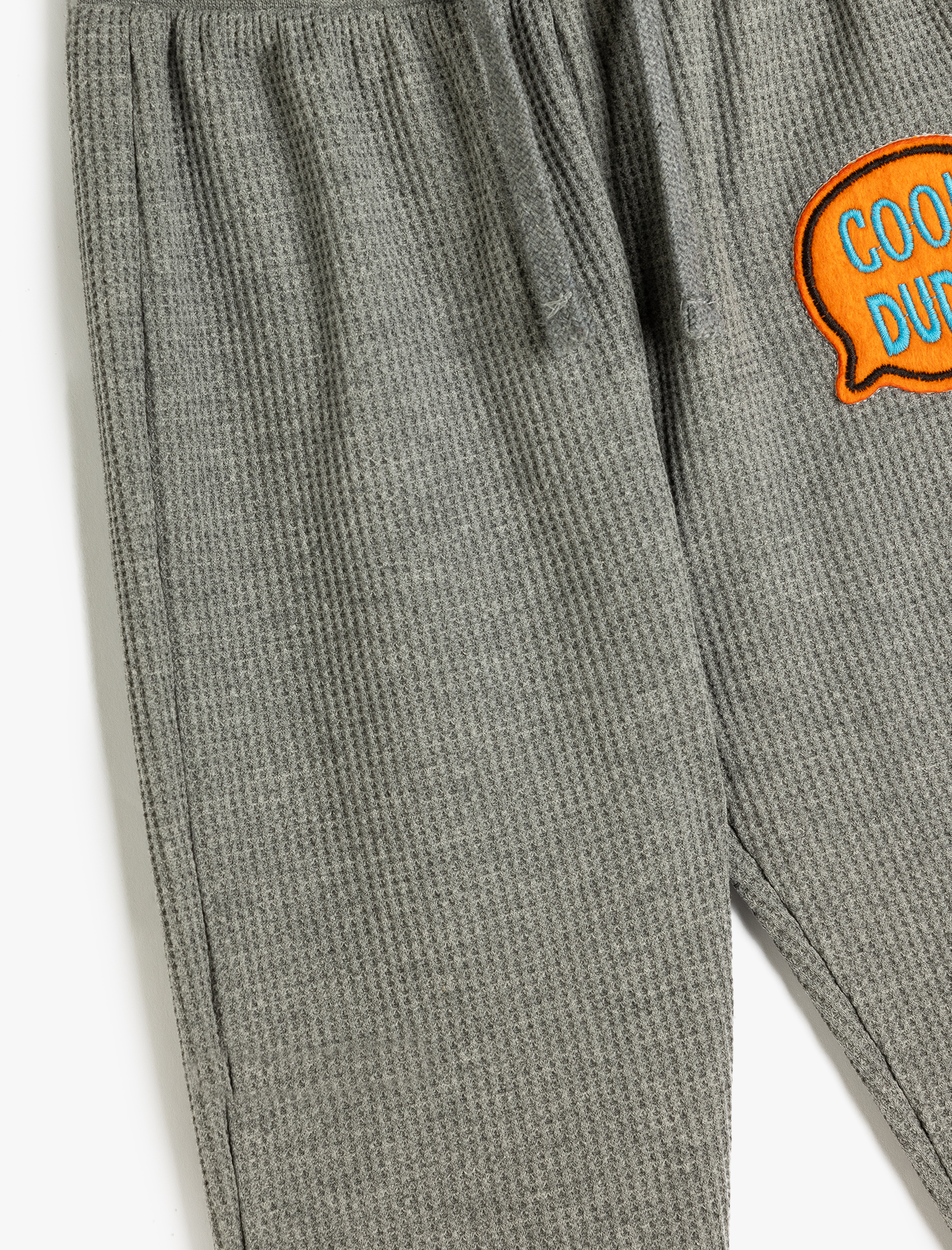  Erkek Bebek Beli Bağlamalı Aplike Detaylı Basic Jogger Eşofman Altı