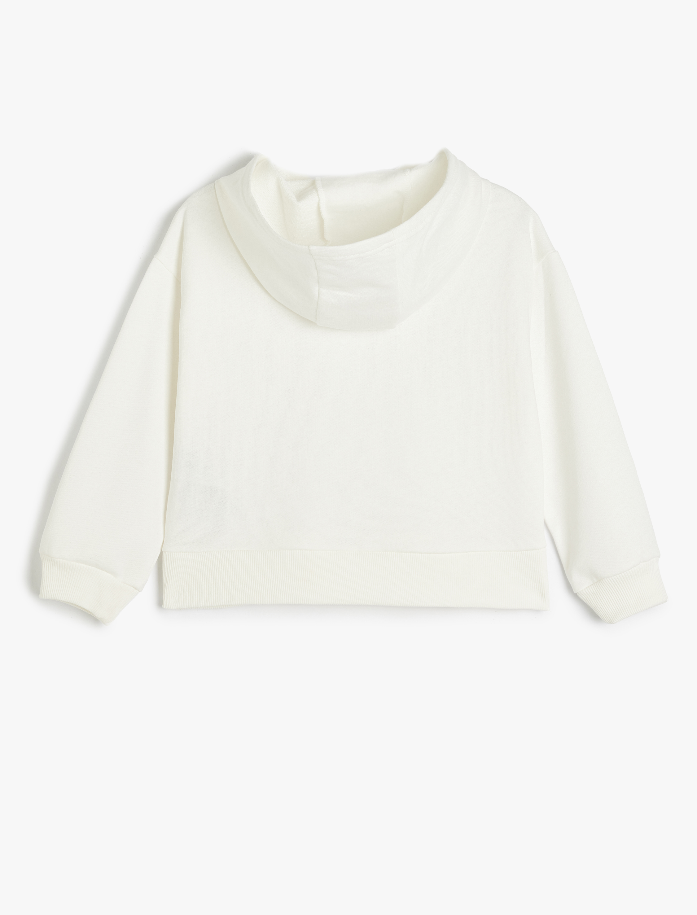  Kız Çocuk Kapşonlu Uzun Kollu Şardonlu Sweatshirt