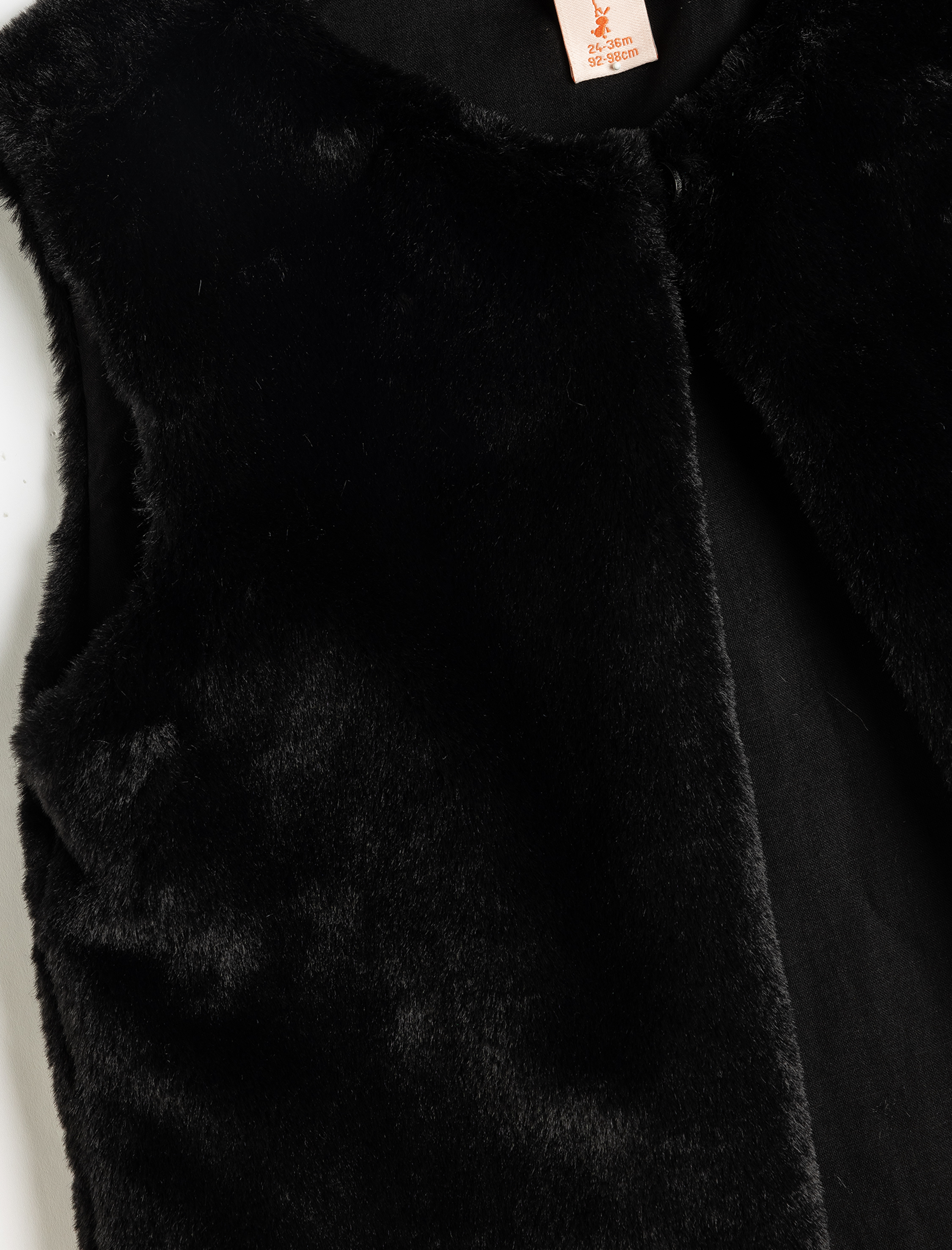 Kız Bebek Peluş Yelek Yuvarlak Yaka Kolsuz