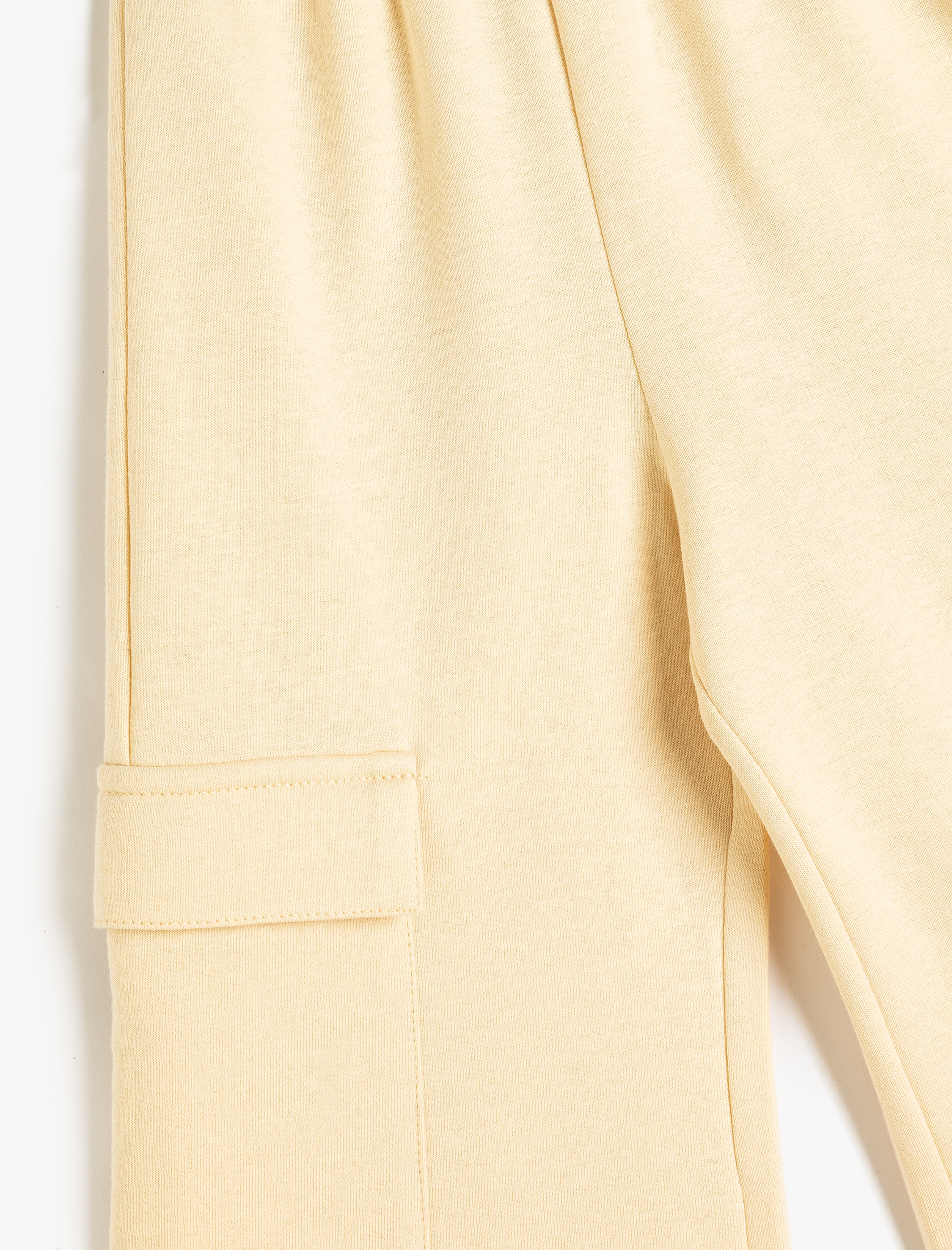  Kız Bebek Bol Paça Eşofman Altı Beli Lastikli Kargo Cepli Şardonlu