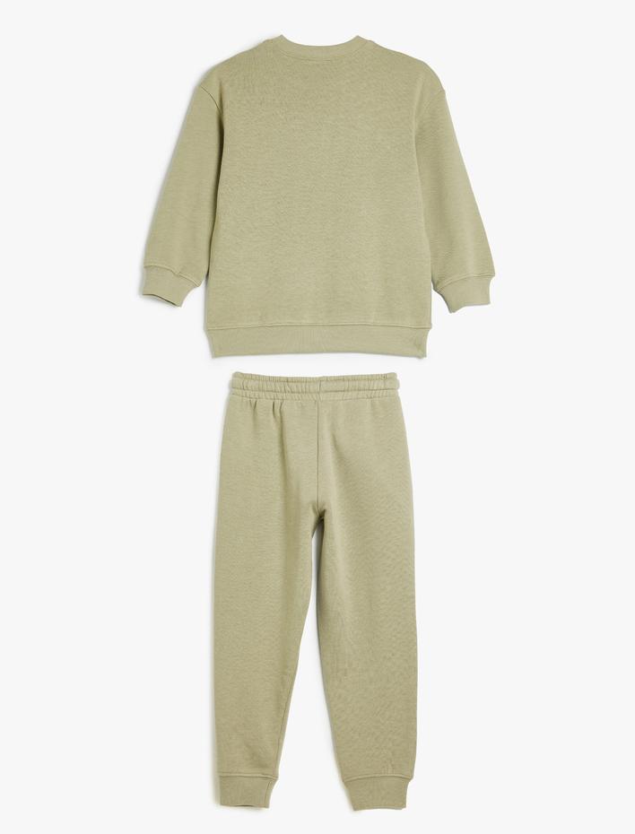 Erkek Çocuk Pamuklu Şardonlu Sweatshirt ve Eşofman Altı Takımı