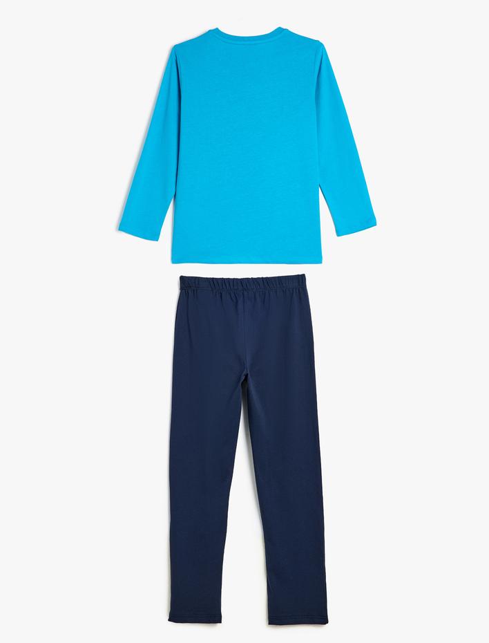 Erkek Çocuk Pijama Takımı Oyun Temalı Baskı Detaylı Uzun Kollu Pamuklu
