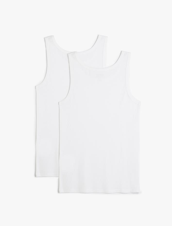  Atlet Seti 2'li Pamuklu Kolsuz Skinny Fit Bisiklet Yaka