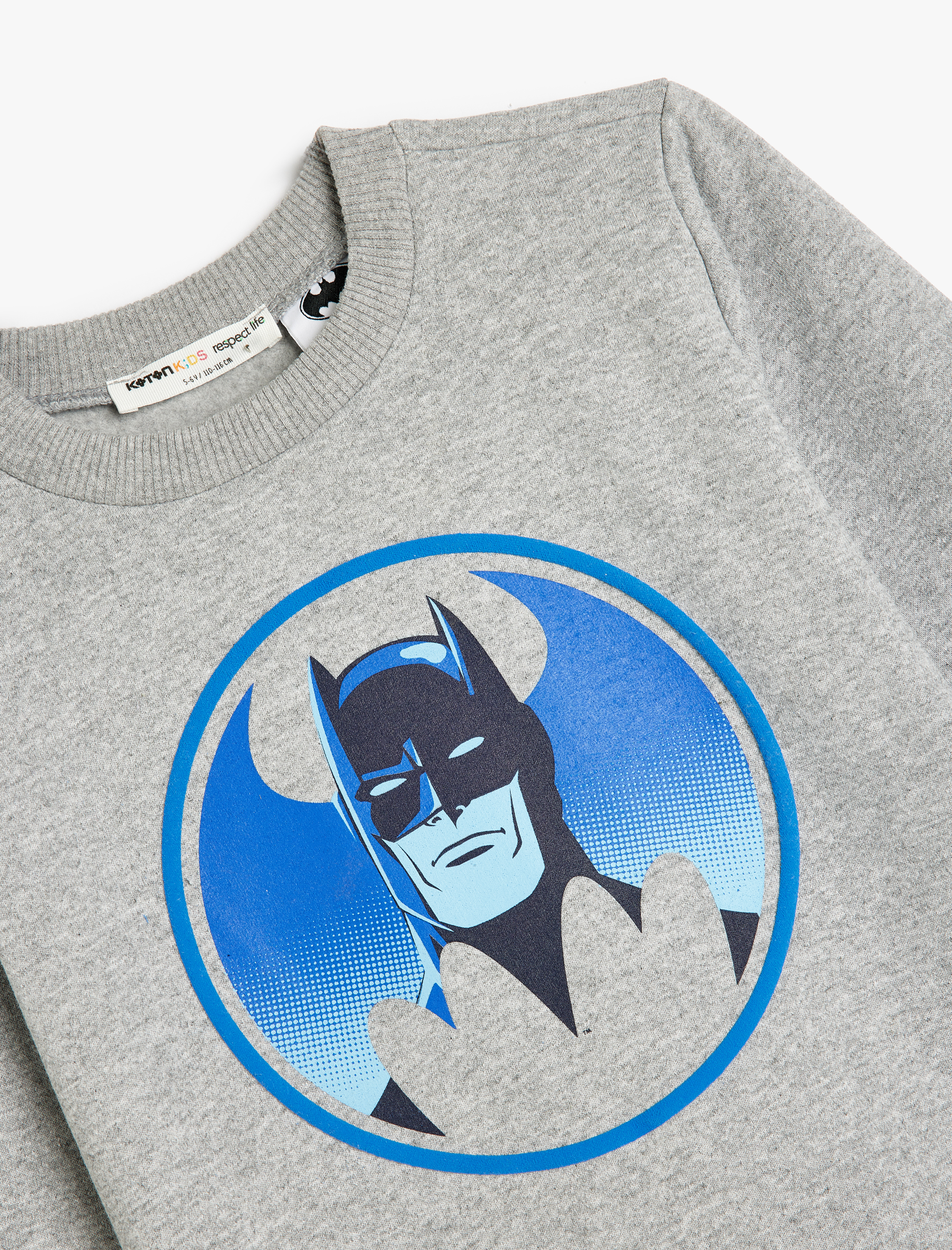 Erkek Çocuk Batman Sweatshirt Lisanslı Baskılı Şardonlu