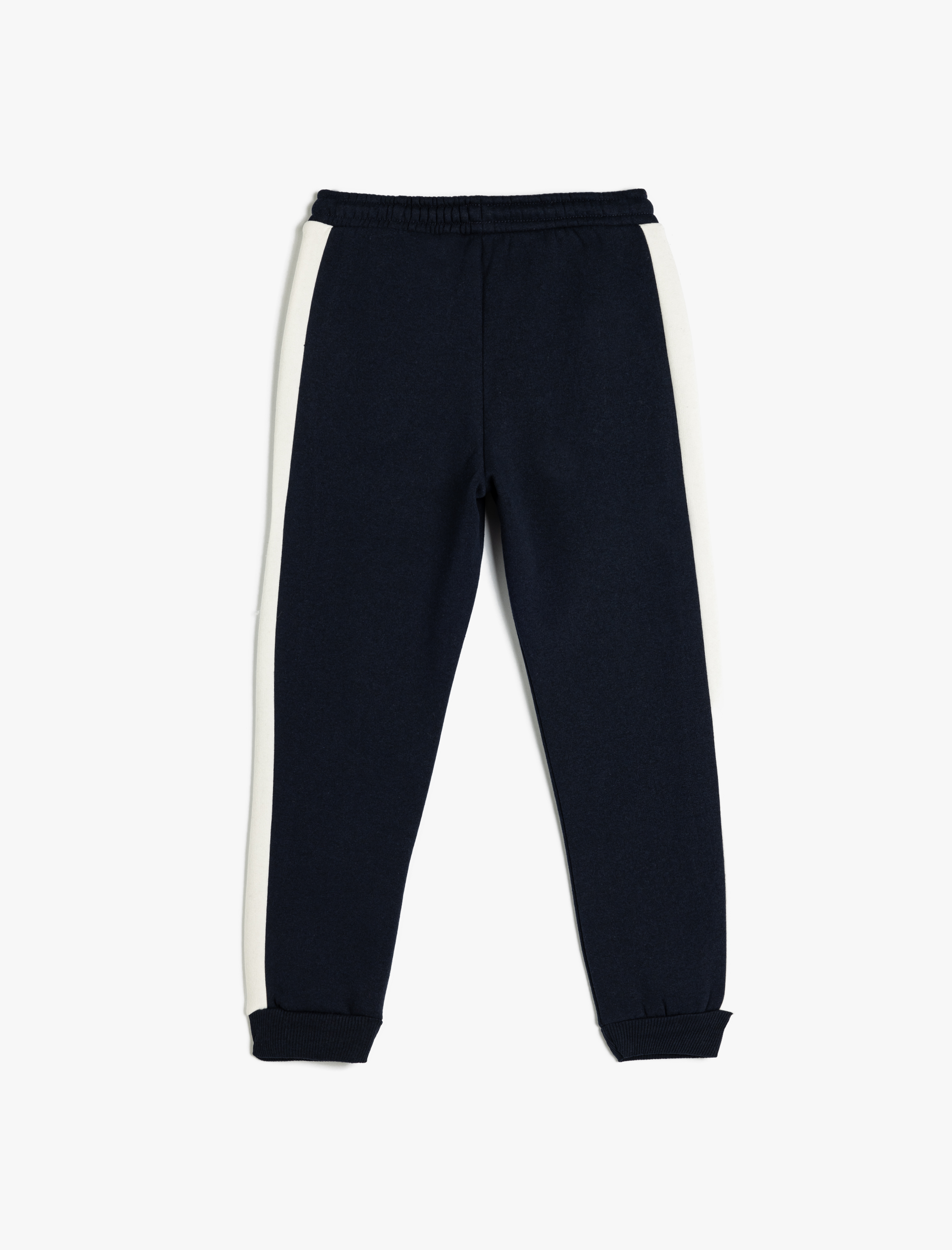  Erkek Çocuk Jogger Eşofman Altı Beli Bağlamalı Cepli Renk Bloklu Aplikeli Şardonlu