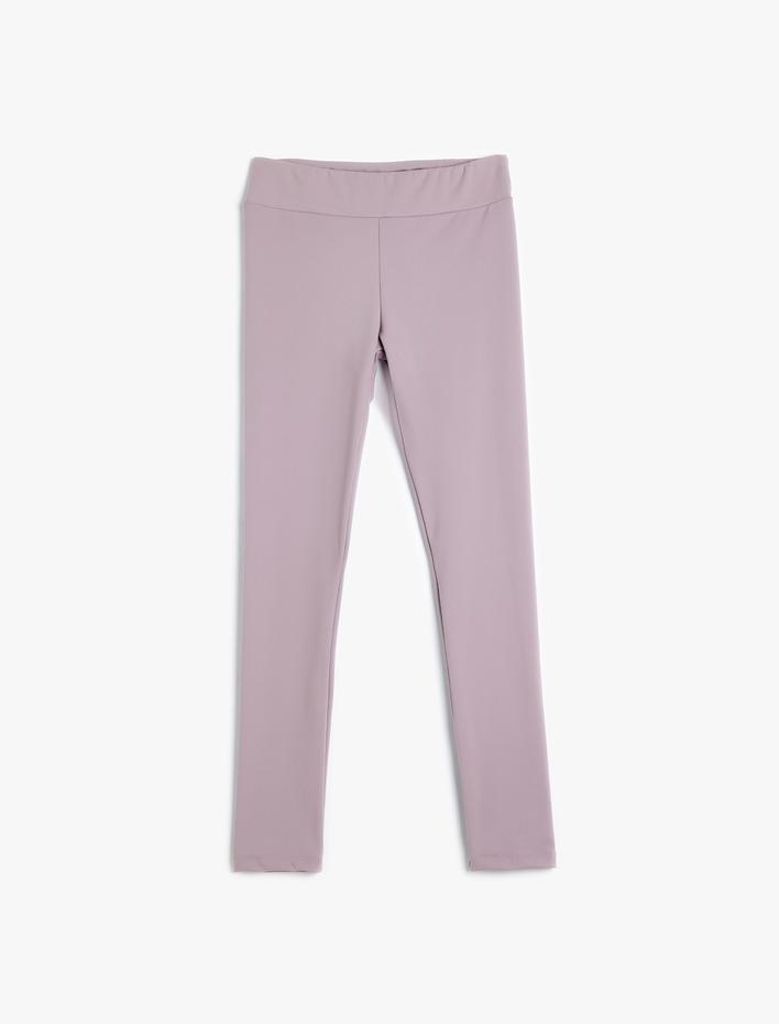 Kız Çocuk Basic Tayt Beli Lastikli