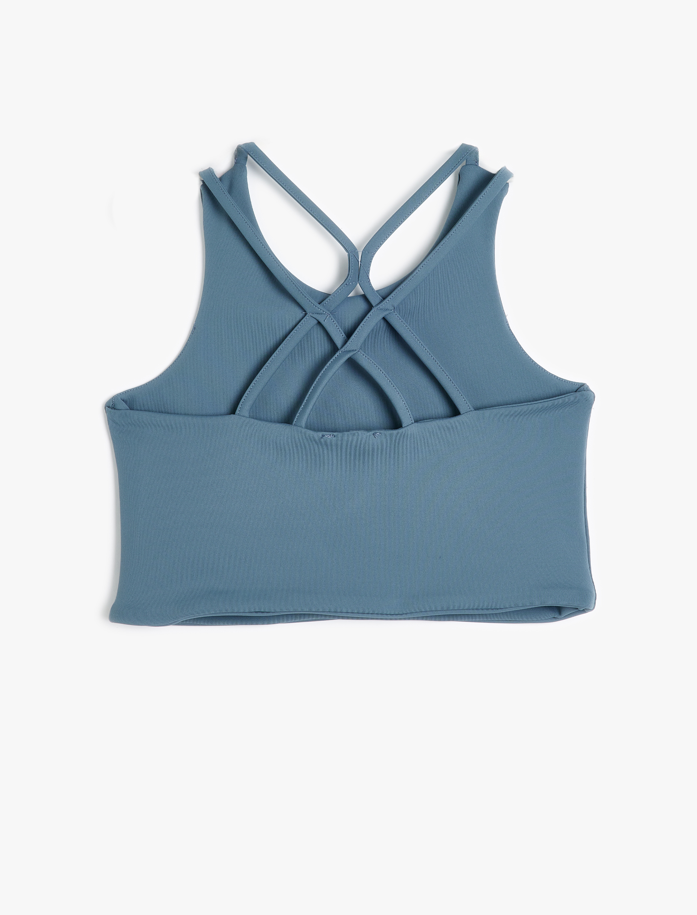  Kız Çocuk Çapraz Askılı Kolsuz Crop Tişört