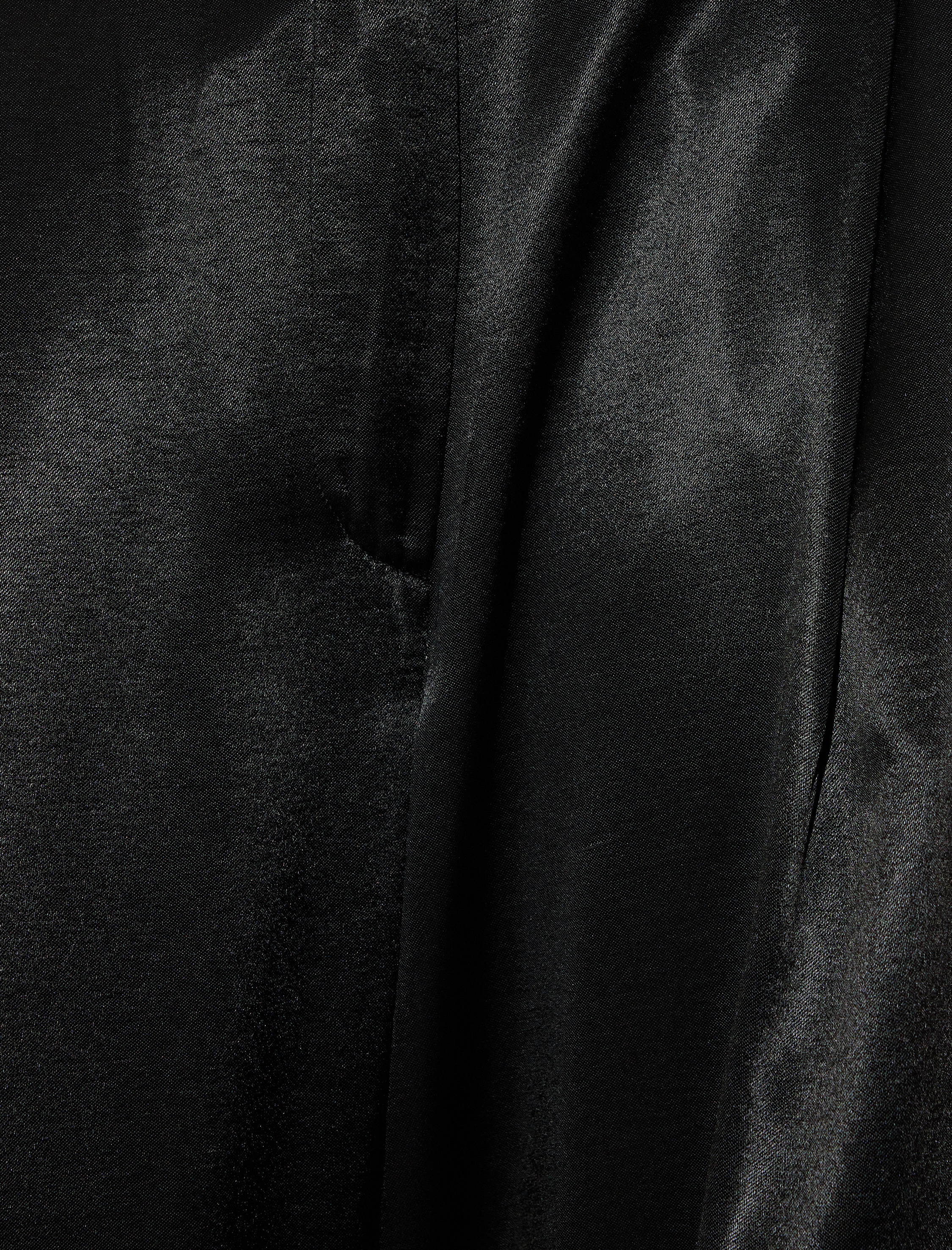   Koton X Zeynep Bastık - Yüksek Bel Cepli Geniş Paça Saten Pantolon