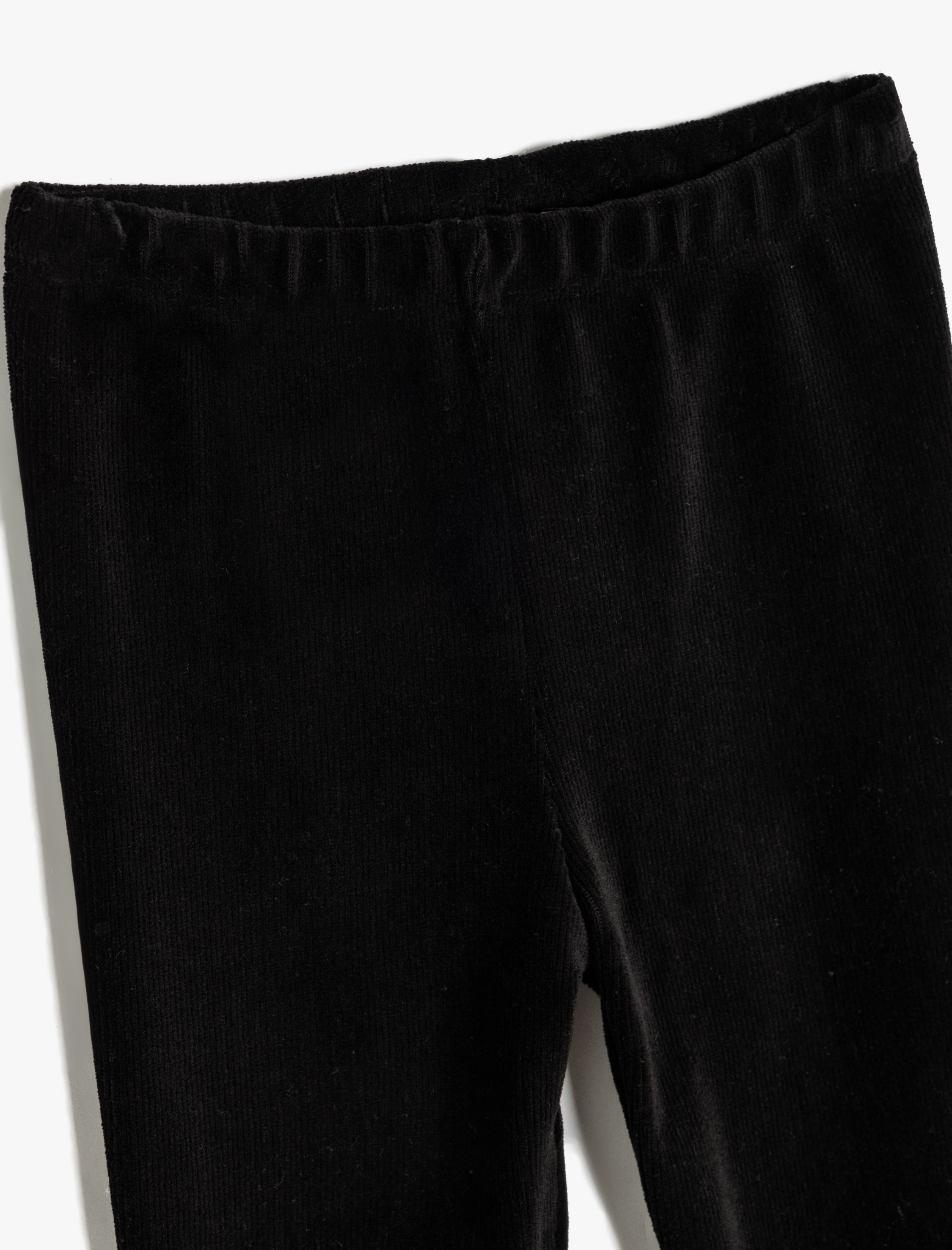  Kız Çocuk Basic Kadife Tayt Fitilli Beli Lastikli Pamuk Karışımlı