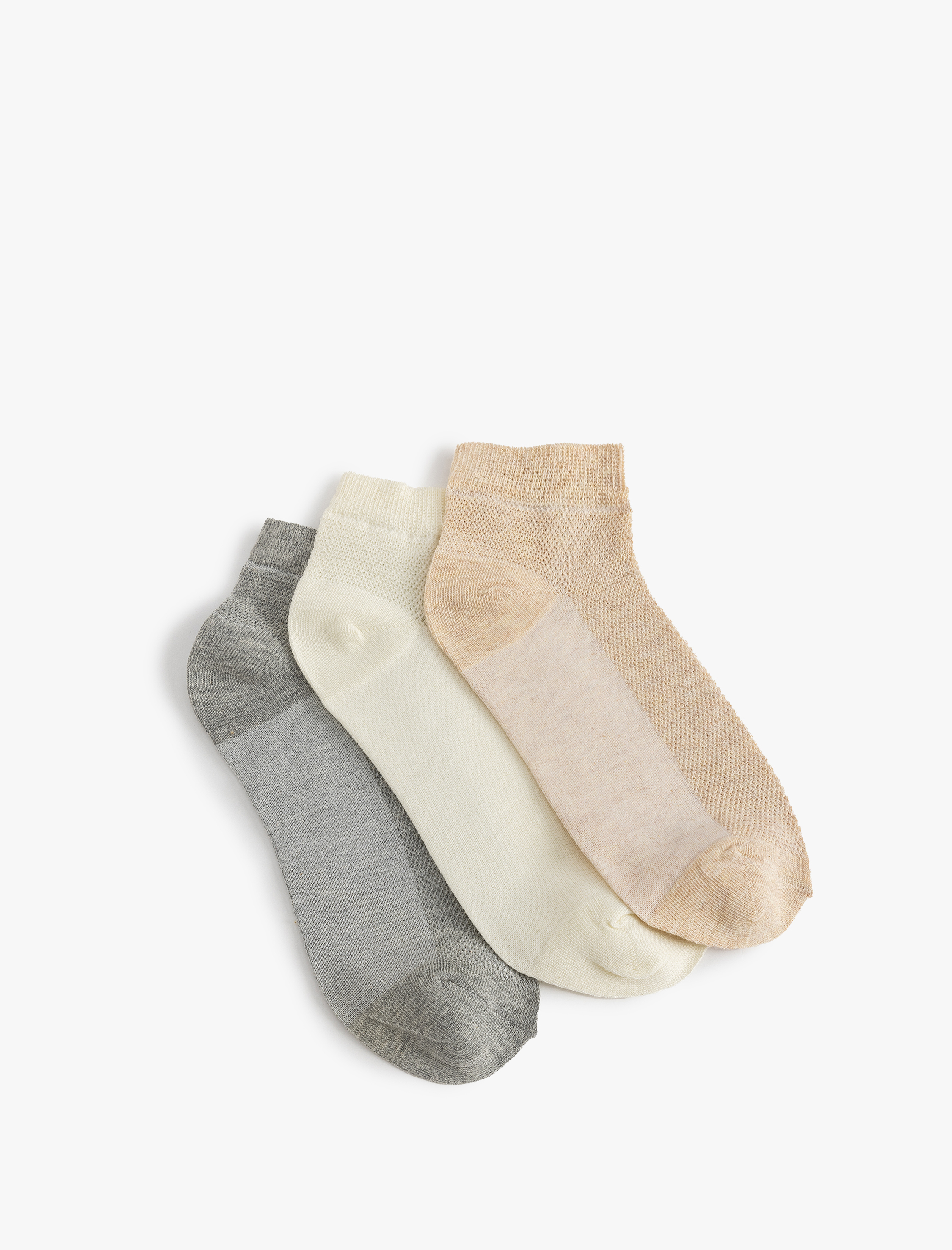 Kadın 3'lü Patik Çorap Seti Çok Renkli