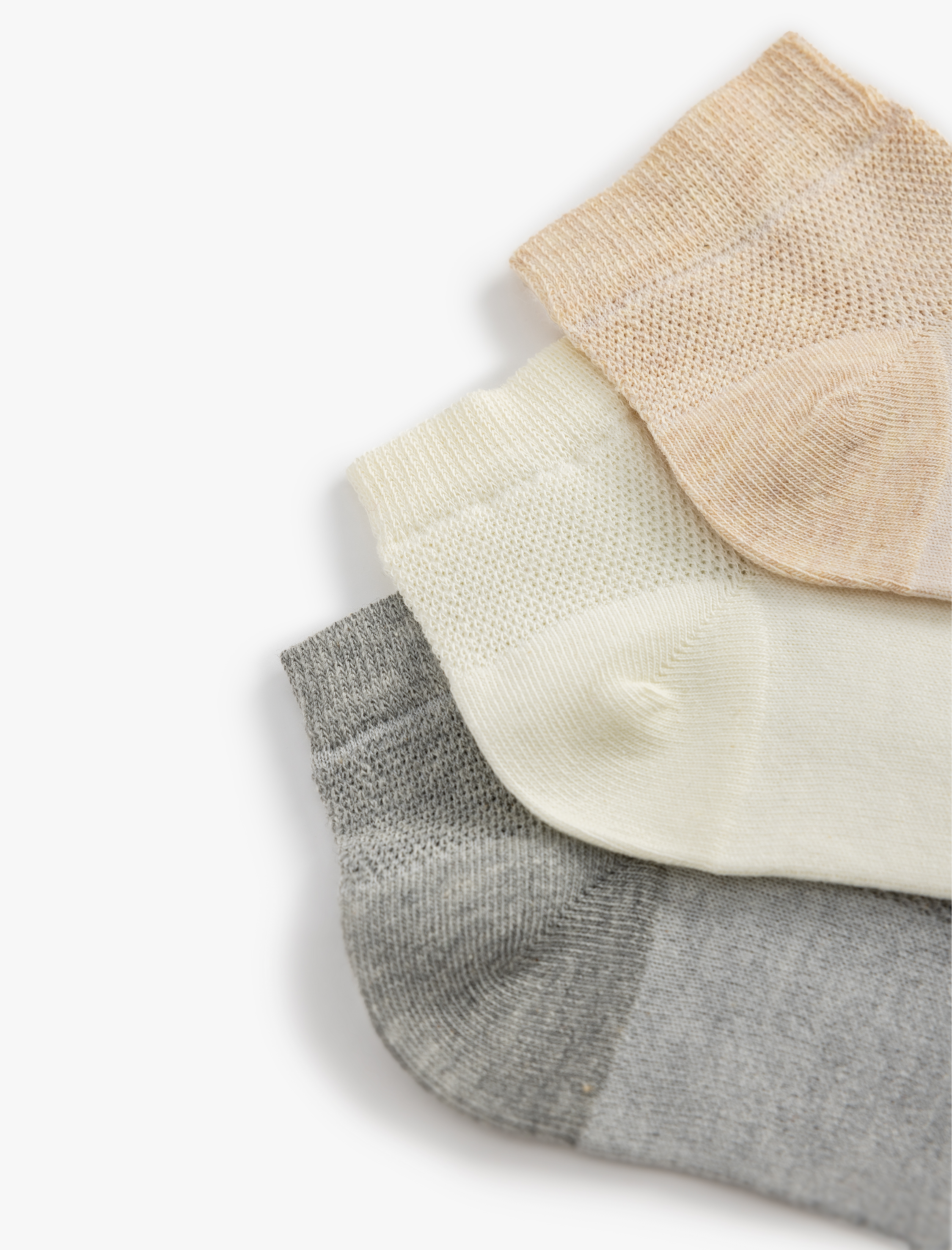 Kadın 3'lü Patik Çorap Seti Çok Renkli