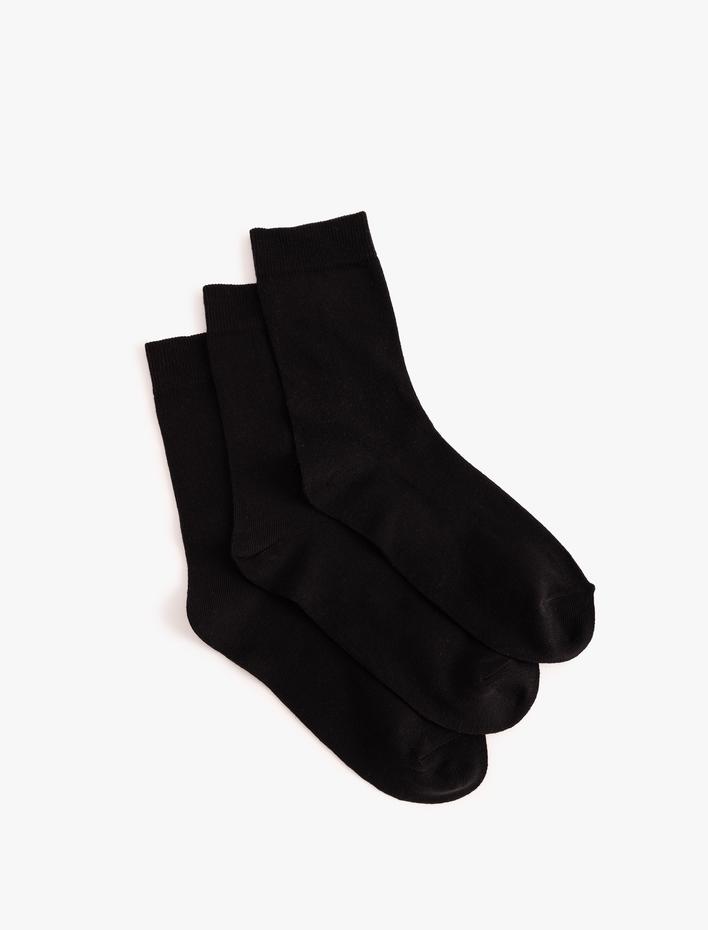 Erkek Soket Çorap Seti 3'lü Basic Pamuk Karışımlı