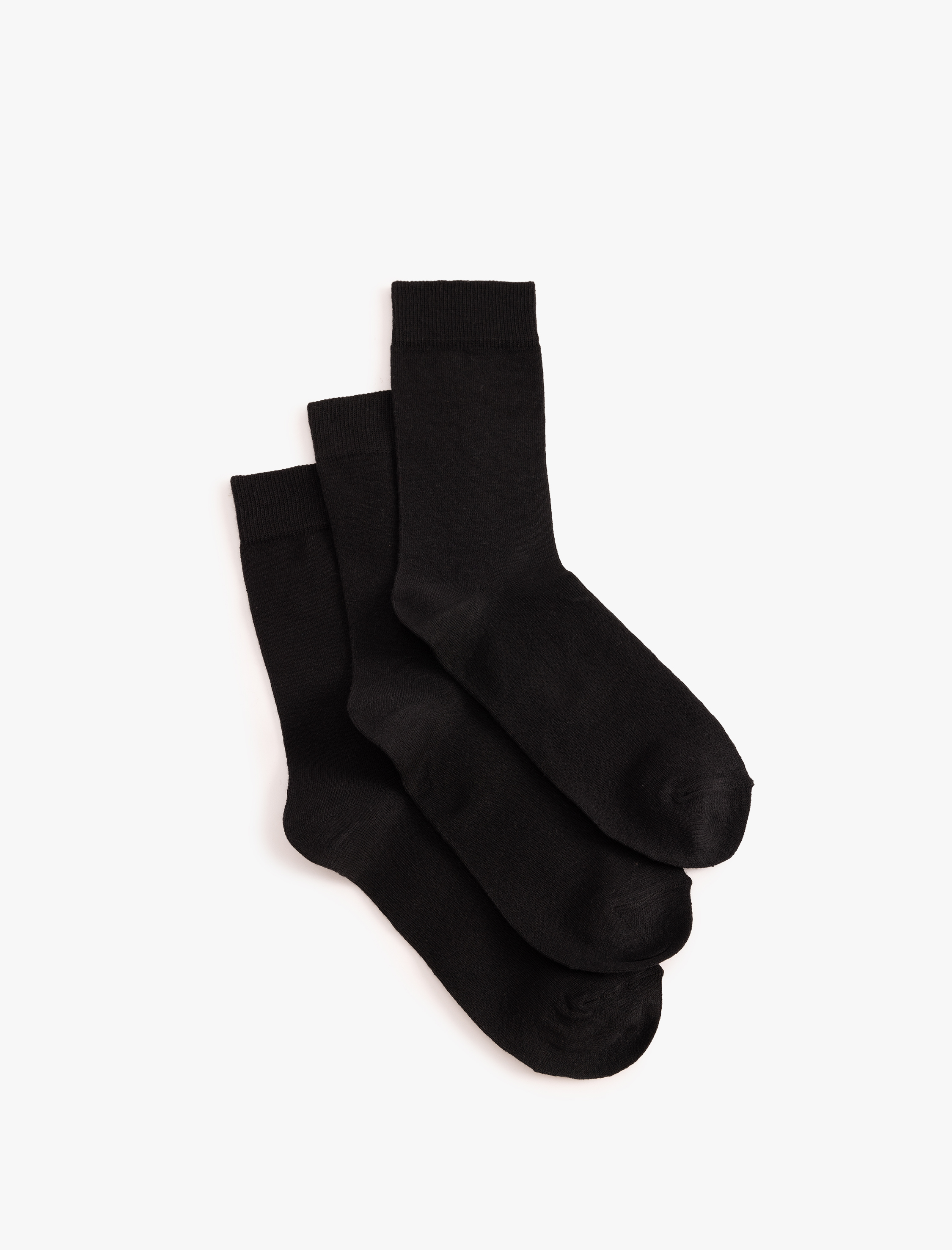  Erkek Soket Çorap Seti 3'lü Basic Pamuk Karışımlı