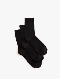 Soket Çorap Seti 3'lü Basic Pamuk Karışımlı