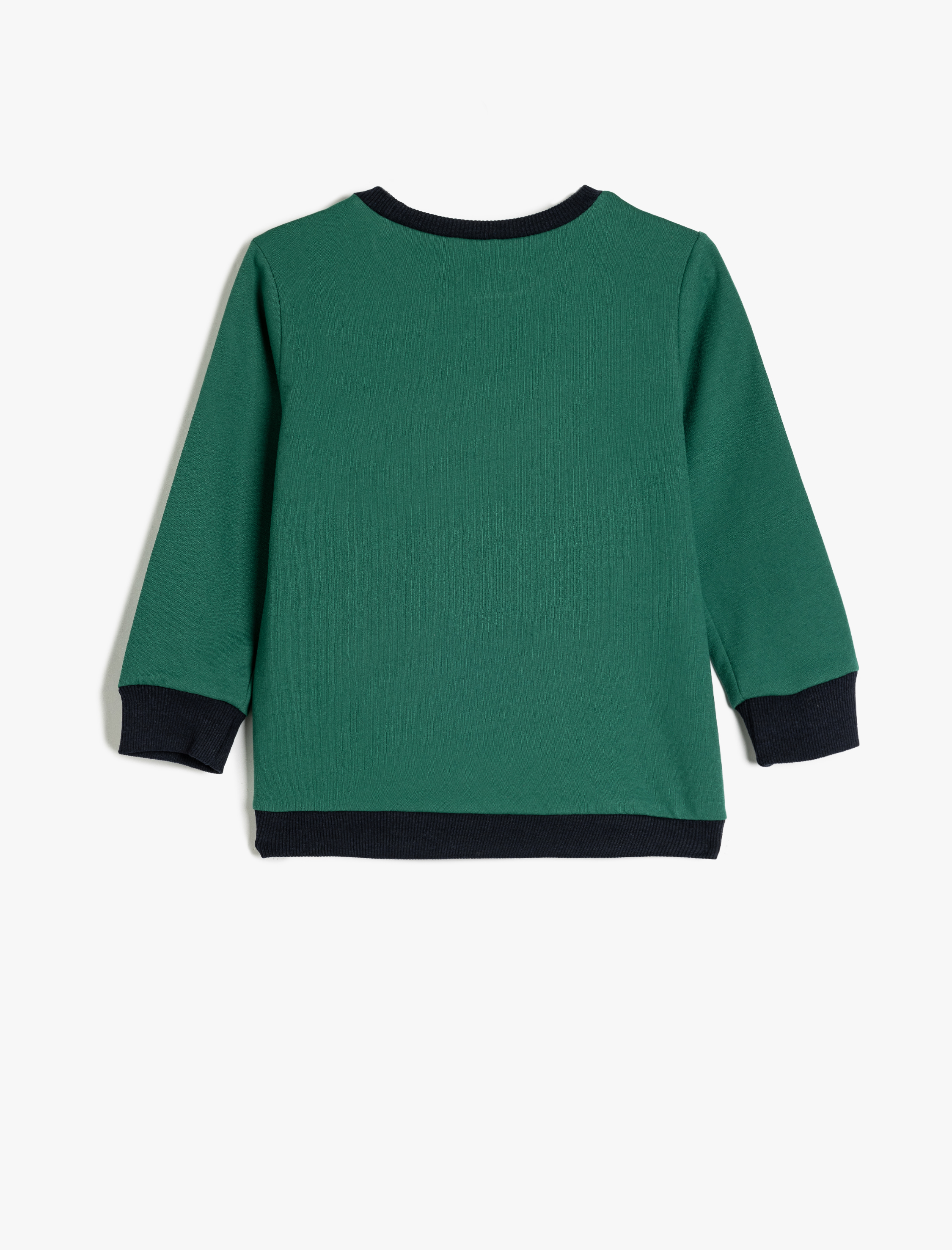  Erkek Çocuk Uzun Kollu Baskılı Bisiklet Yaka Sweatshirt Şardonlu