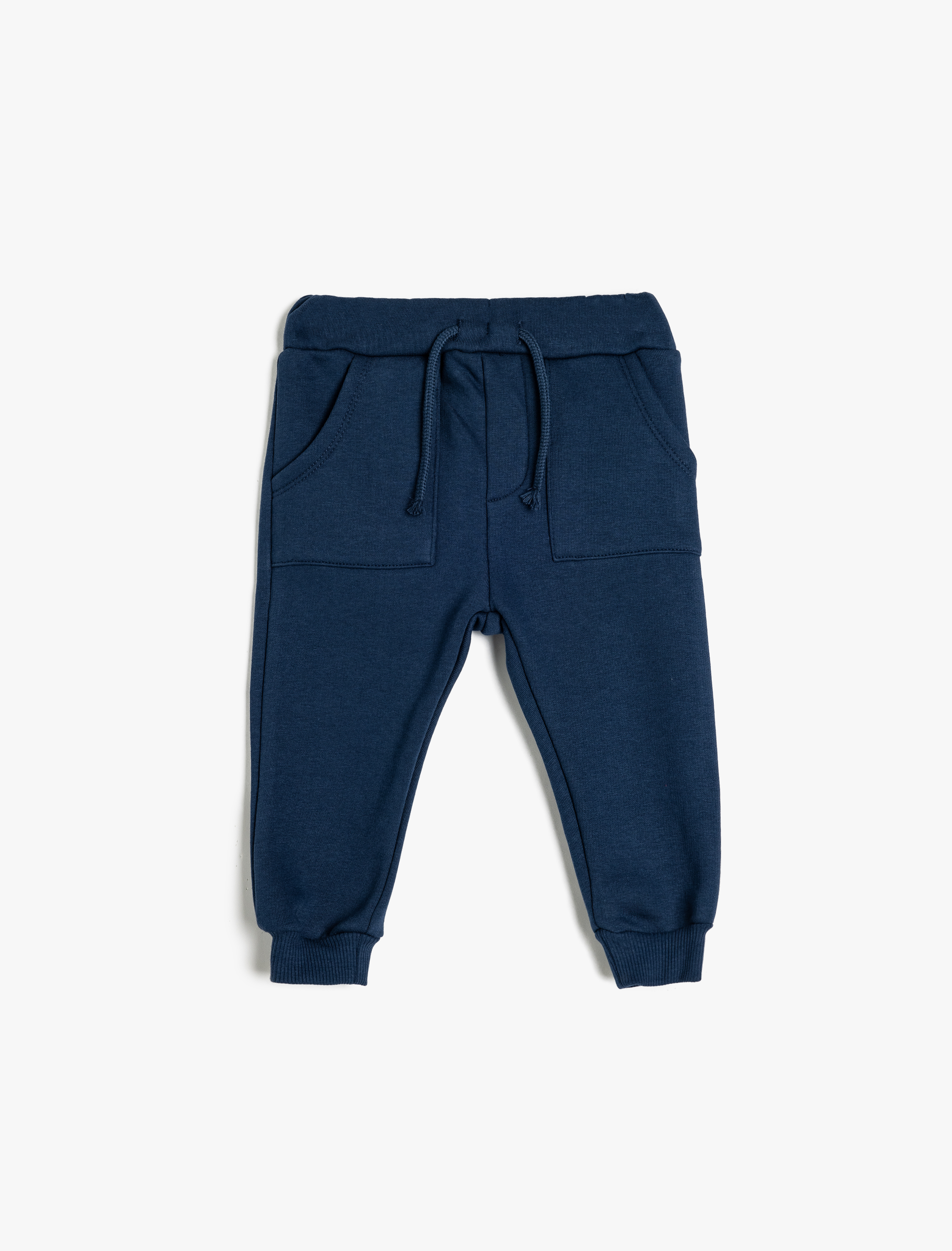  Erkek Bebek Beli Bağcıklı Cep Detaylı Şardonlu Basic Jogger Eşofman Altı