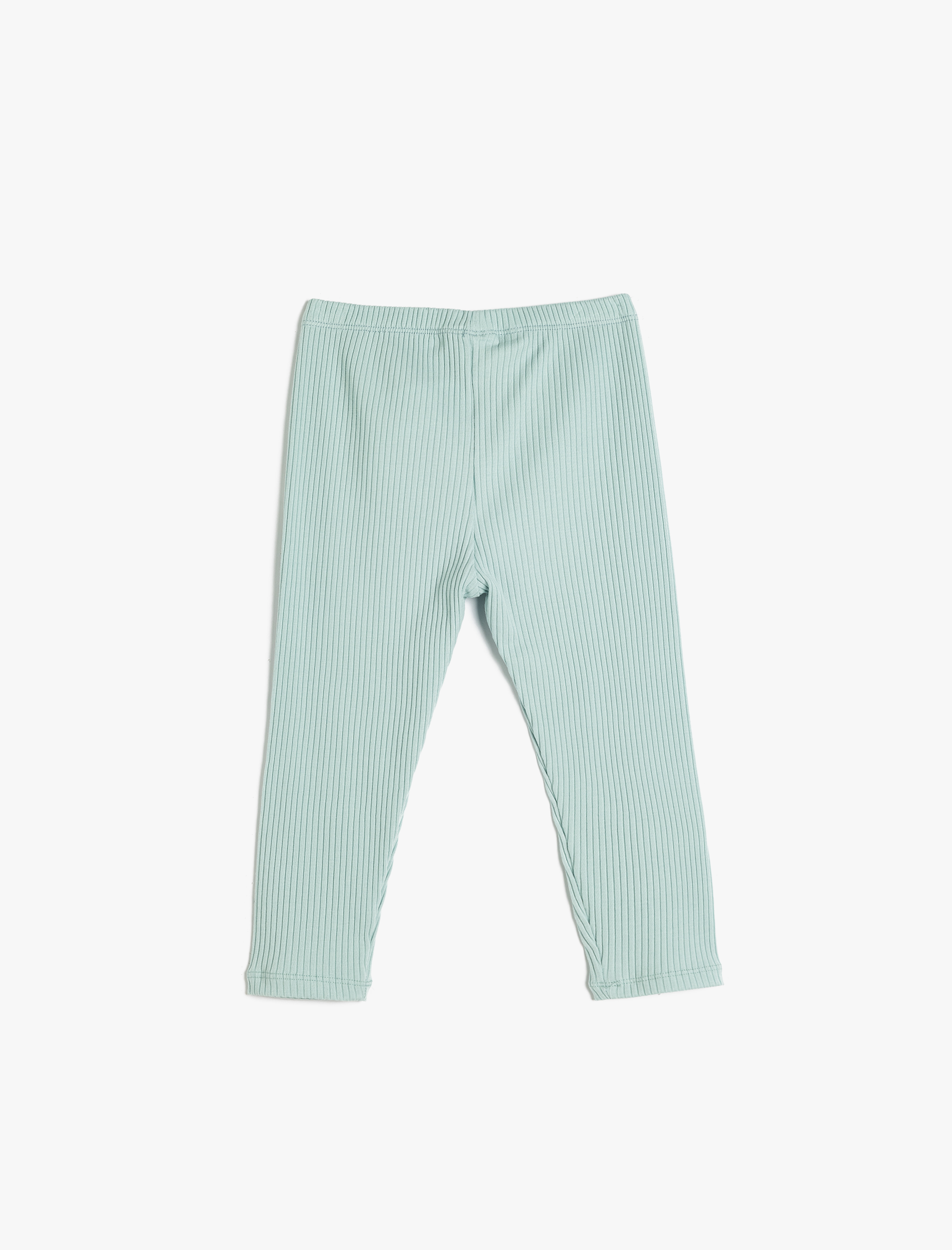  Kız Bebek Basic Ribanalı Pamuklu Tayt Beli Lastikli