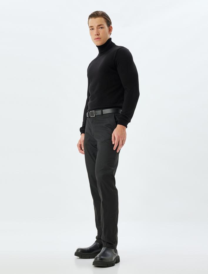  Triko Kazak Boğazlı Basic Uzun Kollu