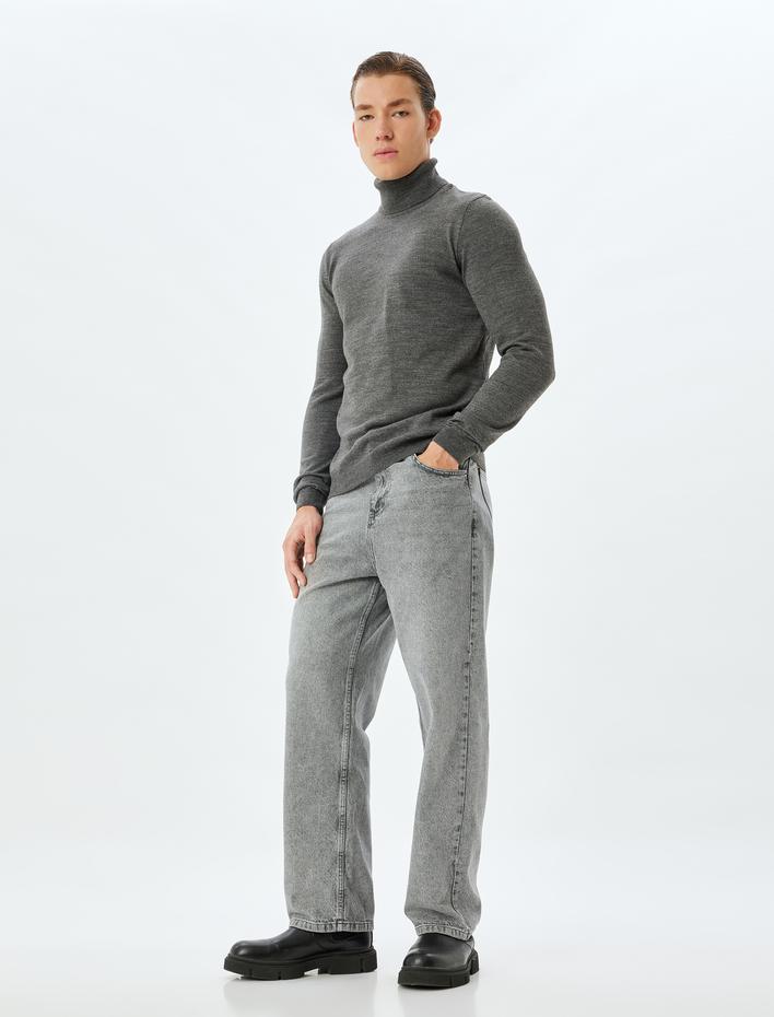  Triko Kazak Balıkçı Yaka Basic Uzun Kollu