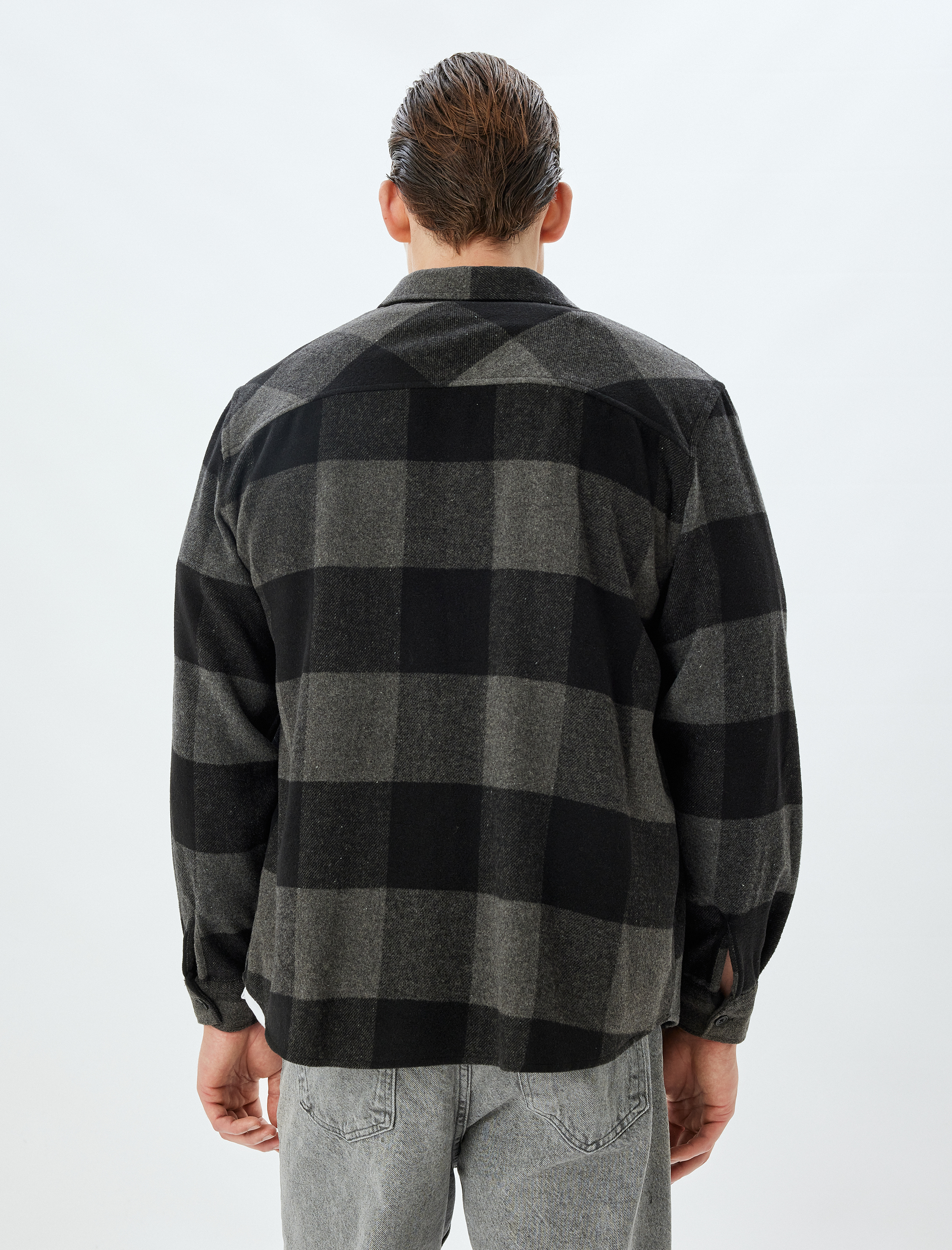   Uzun Kollu Regular Fit Cep Detaylı Kışlık Oduncu Gömleği