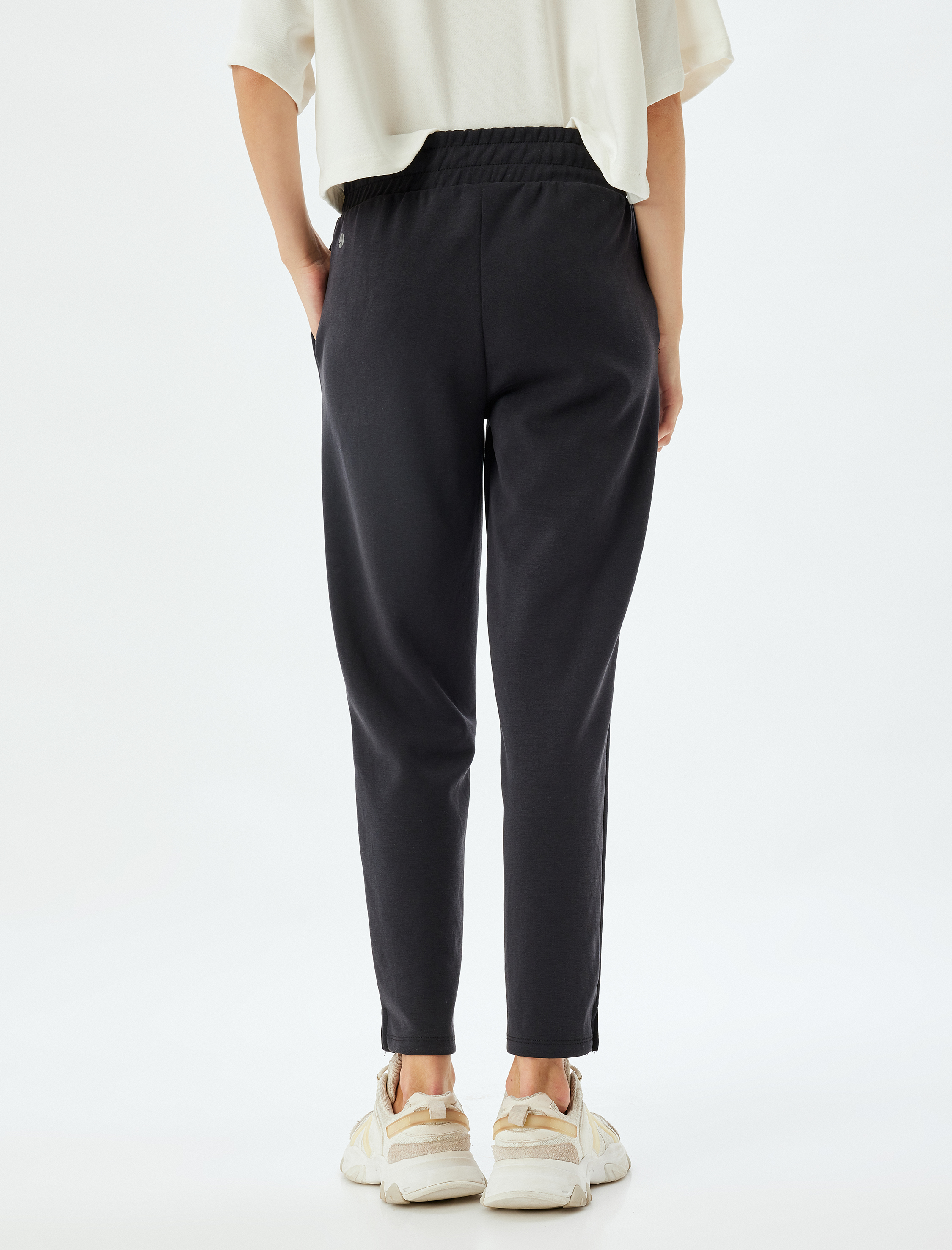   Jogger Eşofman Altı Yüksek Bel Bağcıklı Cep Detaylı Modal