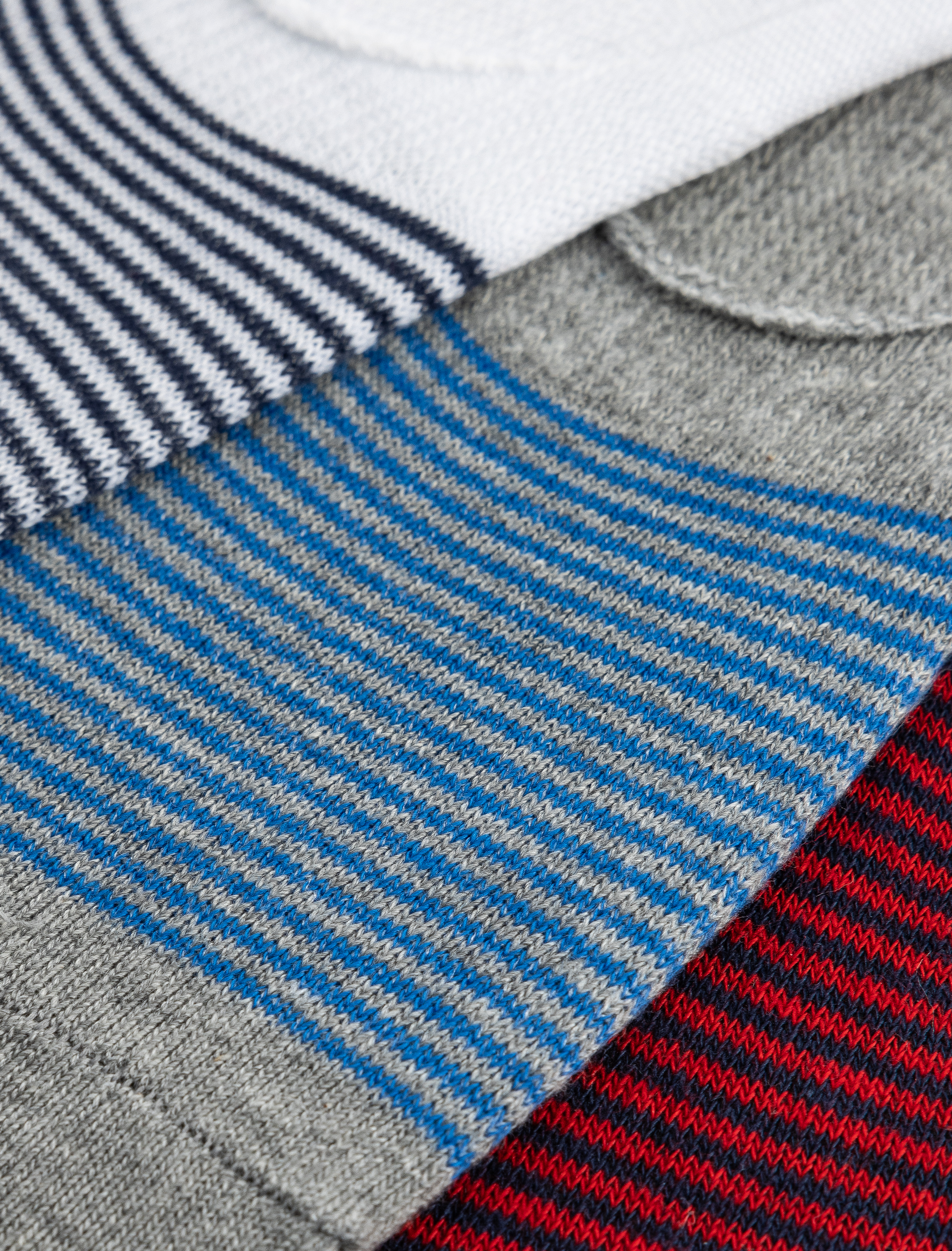  Erkek Babet Çorap Seti 3'lü Çizgili Pamuk Karışımlı