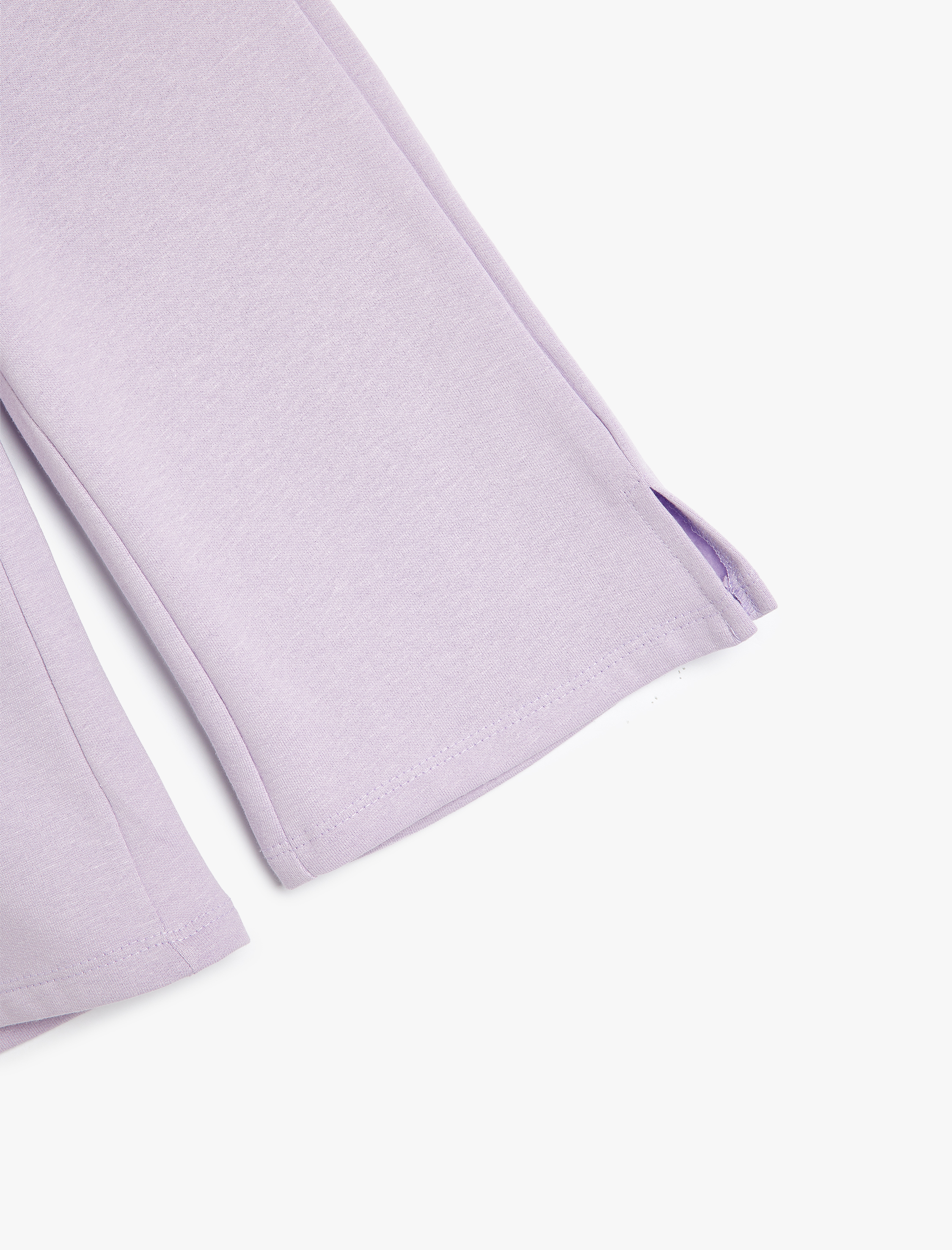  Kız Bebek Bol Paça Eşofman Altı Beli Lastikli Çiçek Baskılı Pamuklu Şardonlu