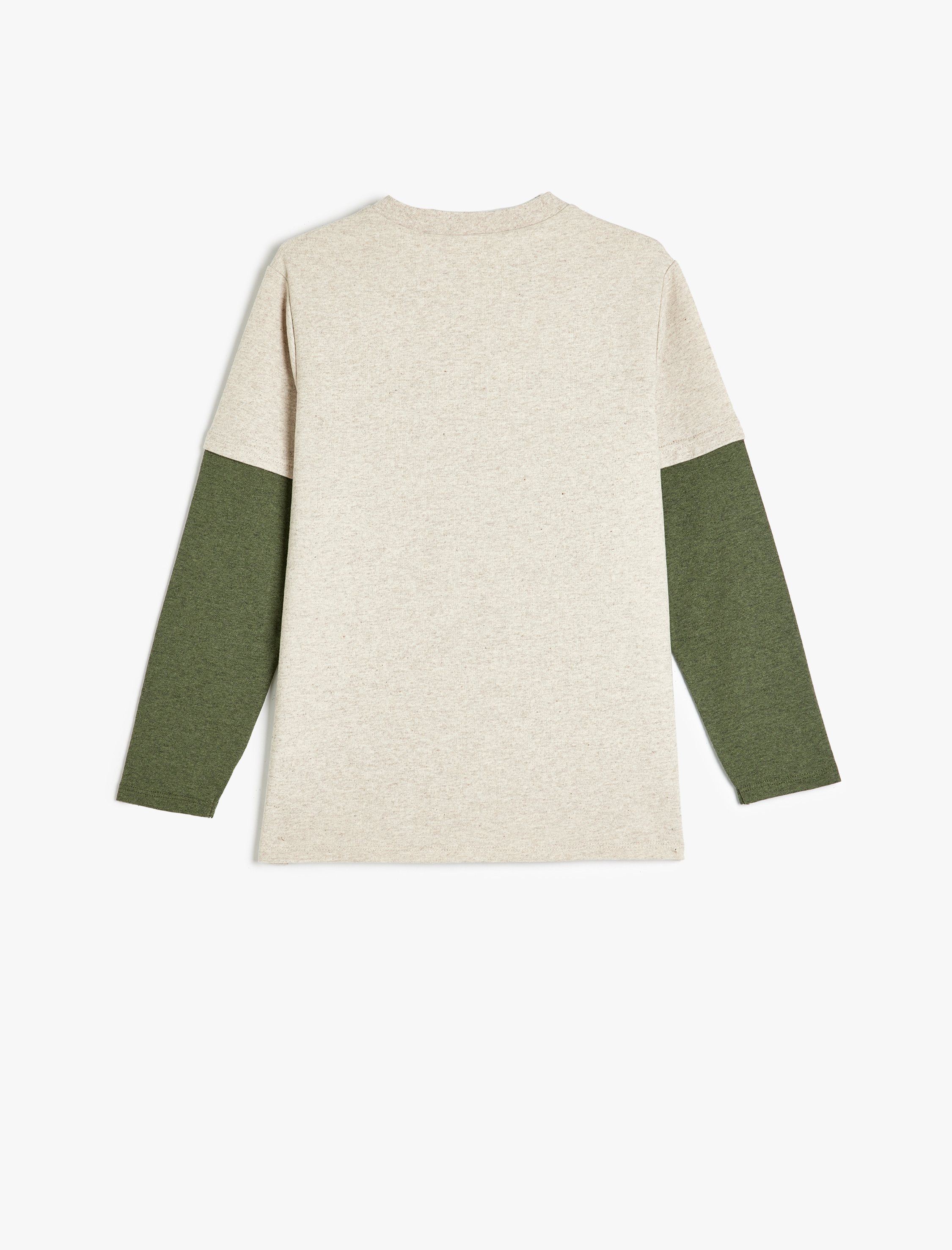  Erkek Çocuk Tişört Slogan Baskı Detaylı Uzun Kollu Bisiklet Yaka