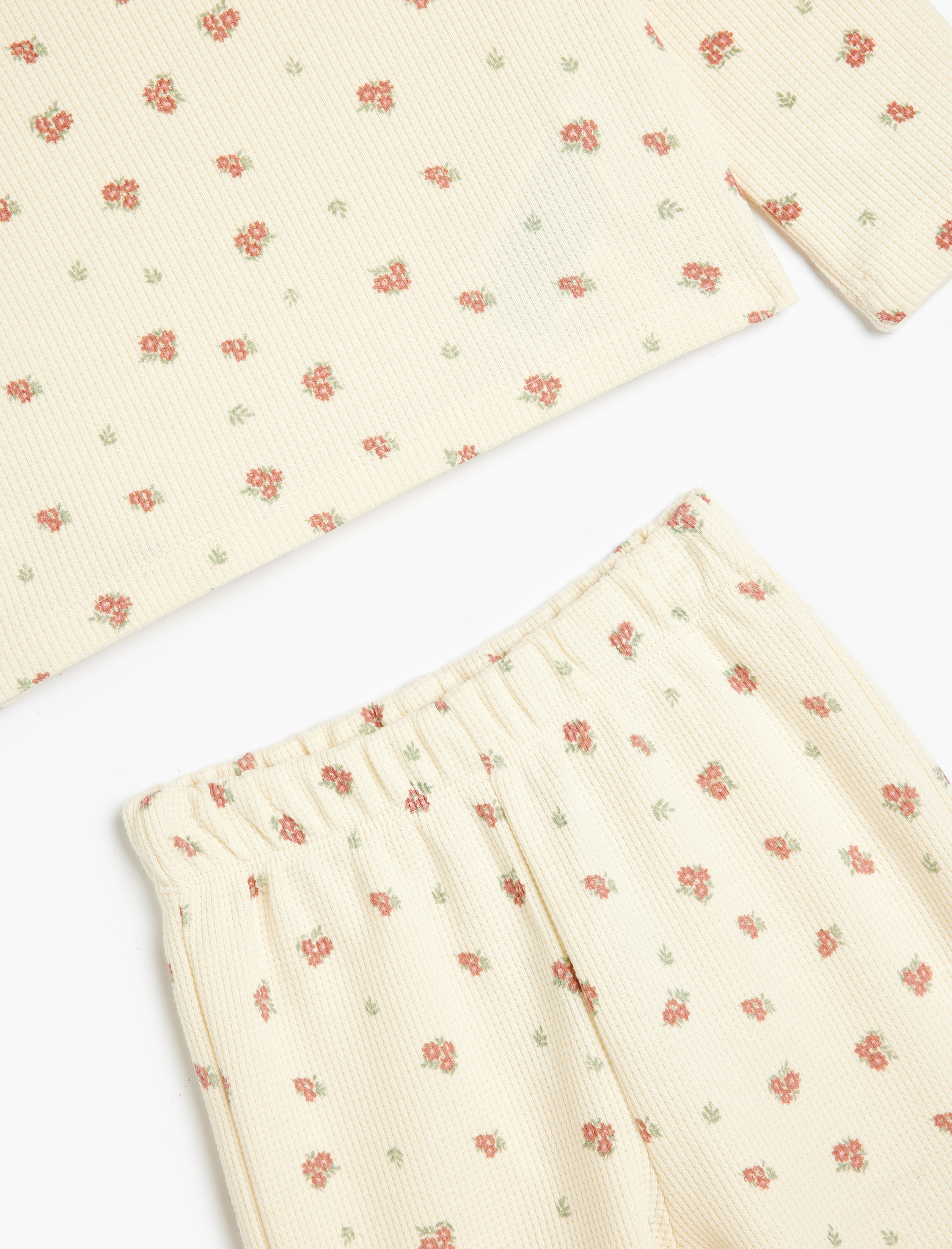  Kız Bebek 2'li Eşofman Takımı Uzun Kollu Tişört ve Eşofman Altı Takımı Pamuklu Baskılı