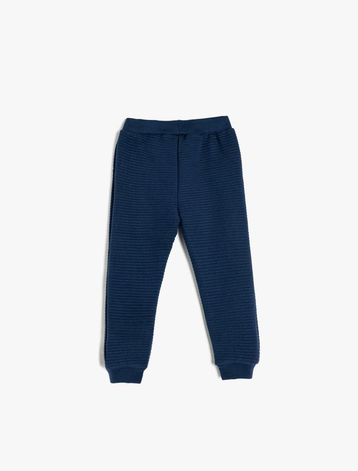 Erkek Bebek Basic Eşofman Altı Dokulu Beli Bağlamalı