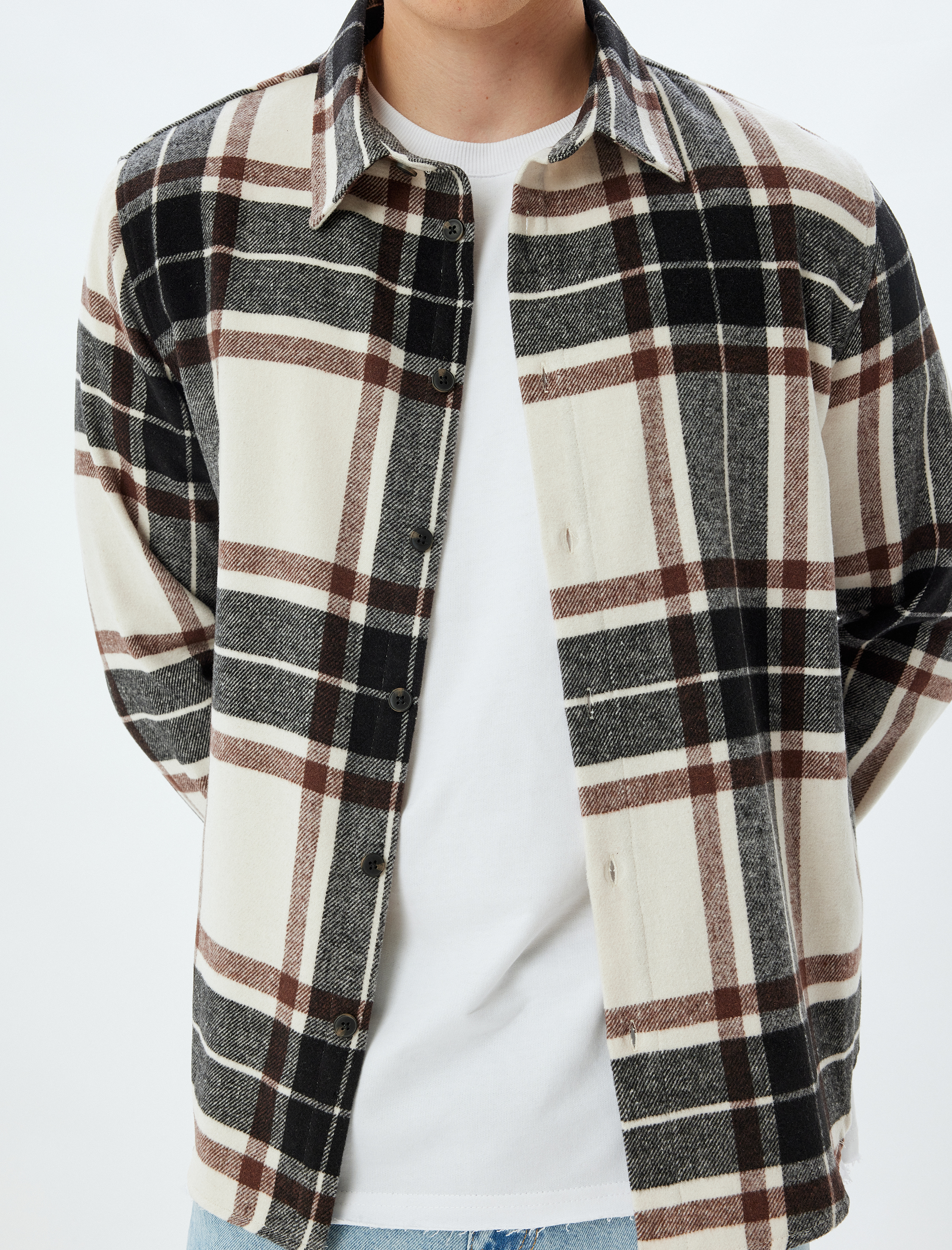 Oduncu Gömleği Uzun Kollu Düğmeli Pamuk Karışımlı Regular Fit