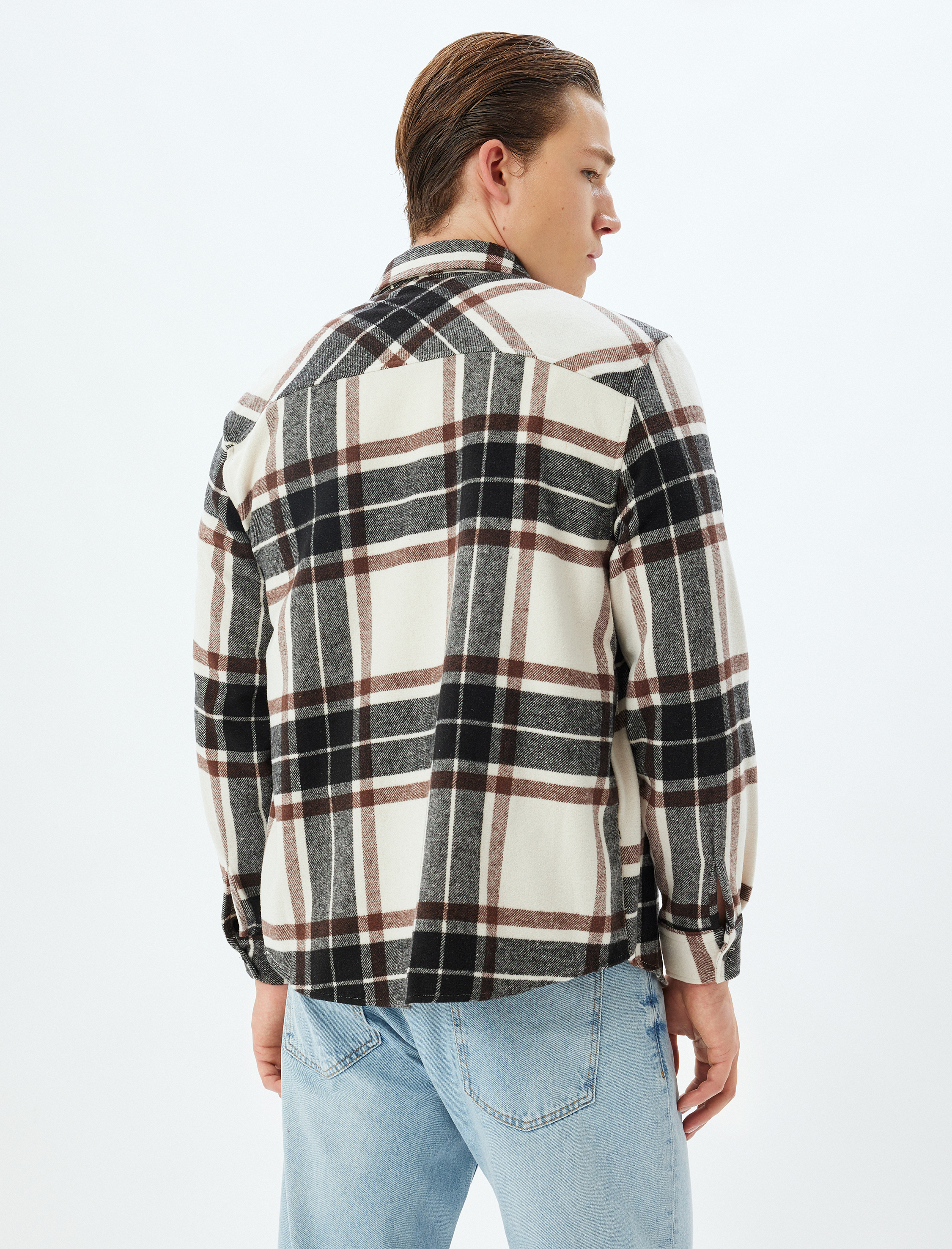 Oduncu Gömleği Uzun Kollu Düğmeli Pamuk Karışımlı Regular Fit