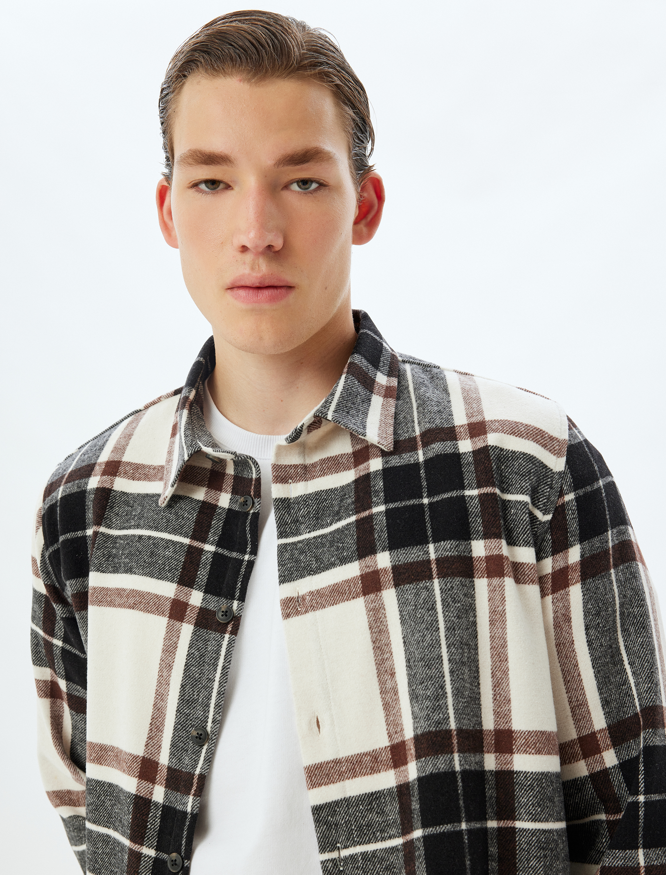 Oduncu Gömleği Uzun Kollu Düğmeli Pamuk Karışımlı Regular Fit