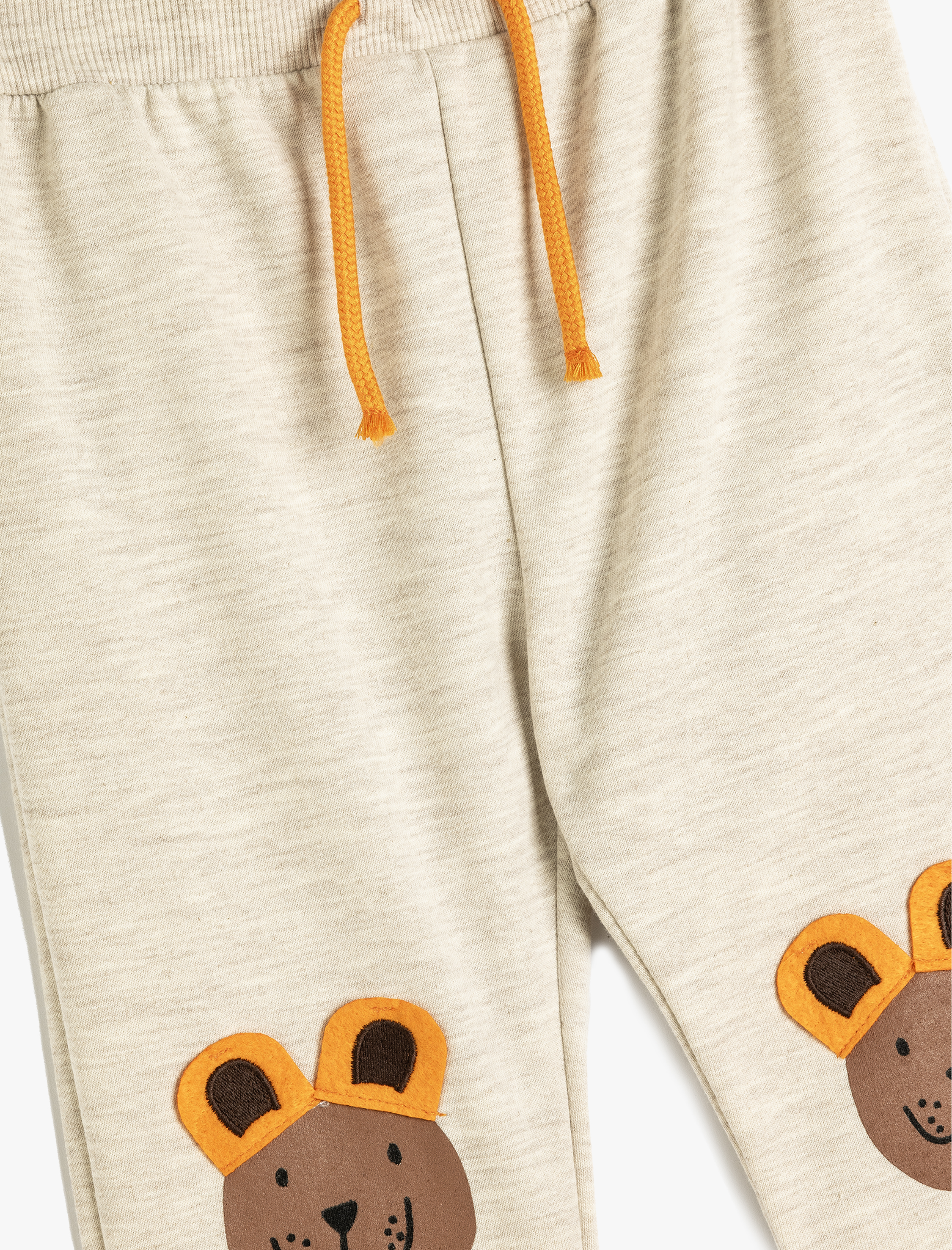  Erkek Bebek Hayvan Baskılı Beli Bağlamalı Şardonlu Jogger Eşofman Altı