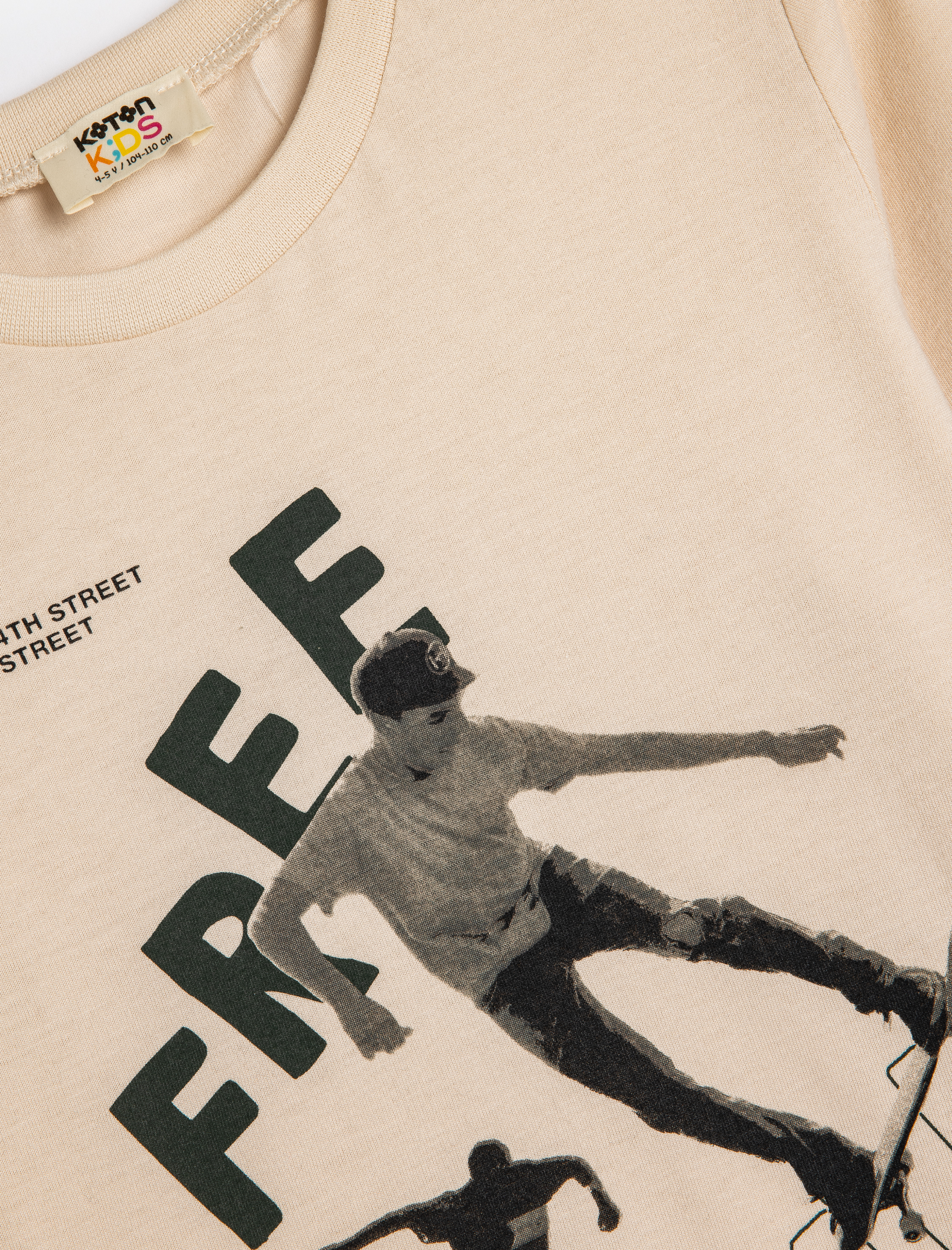  Erkek Çocuk Kaykay Baskılı Uzun Kollu Bisiklet Yaka Pamuklu Tişört