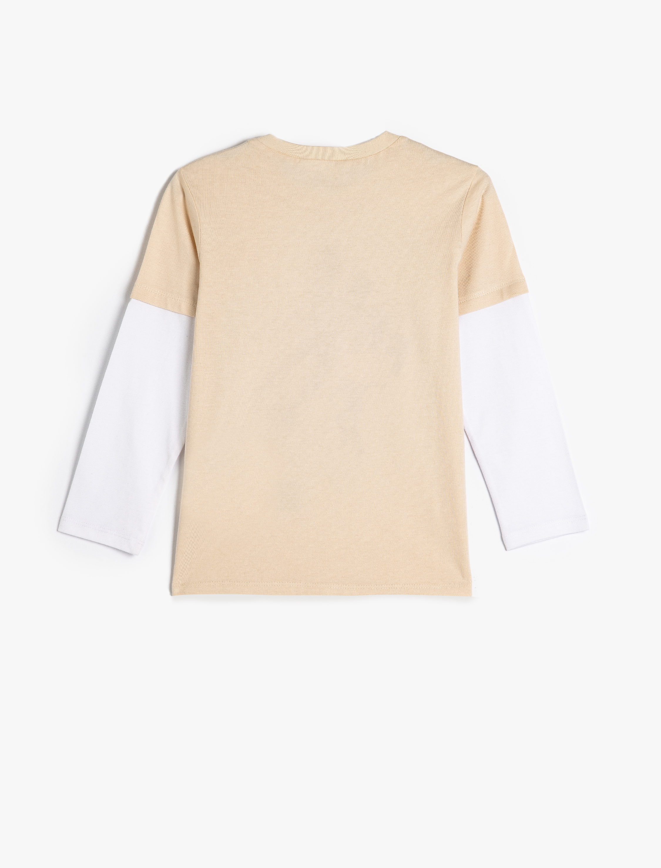  Erkek Çocuk Kaykay Baskılı Uzun Kollu Bisiklet Yaka Pamuklu Tişört