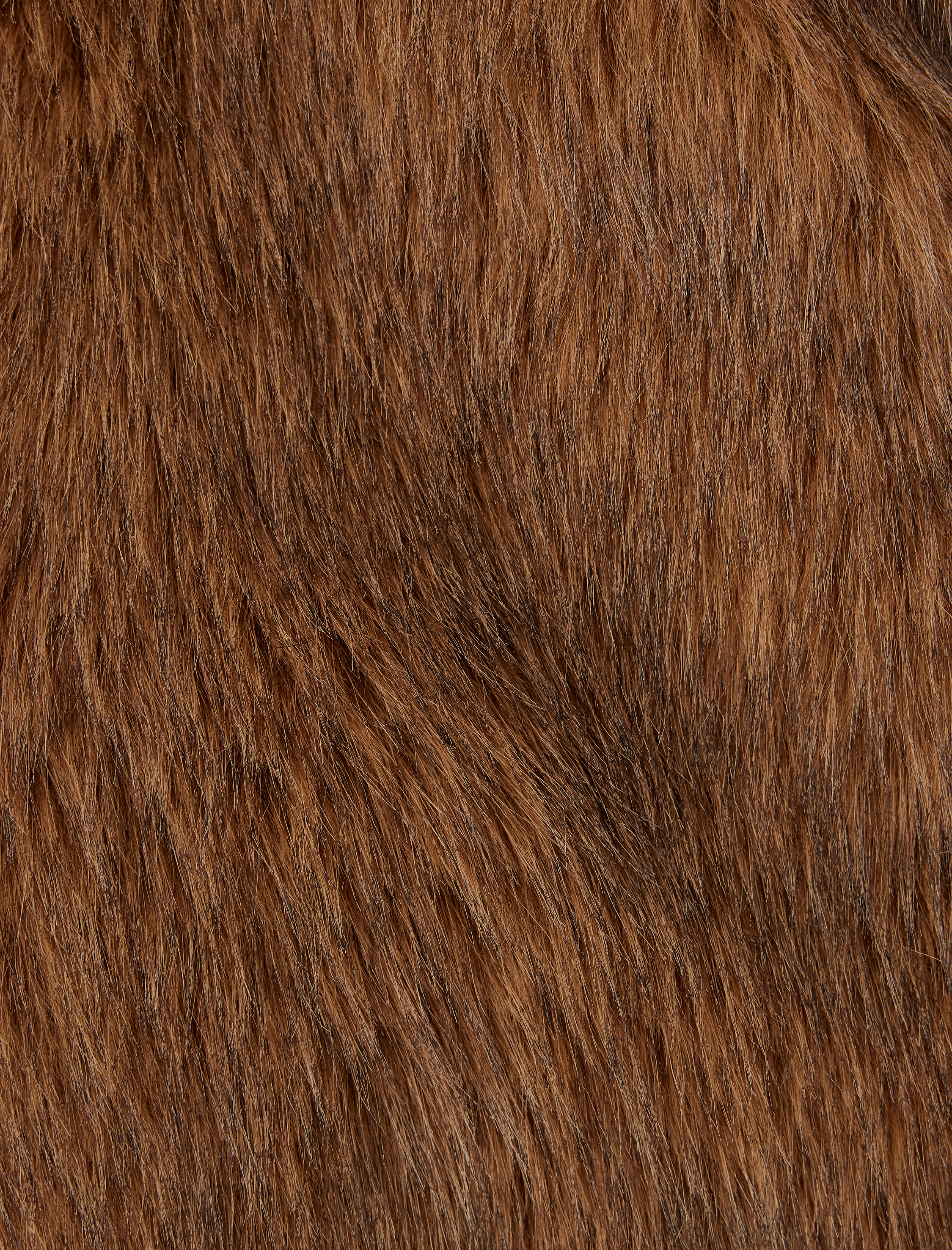   Suni Kürk Peluş Mont Kruvaze Ceket Yaka Cepli Uzun Kollu