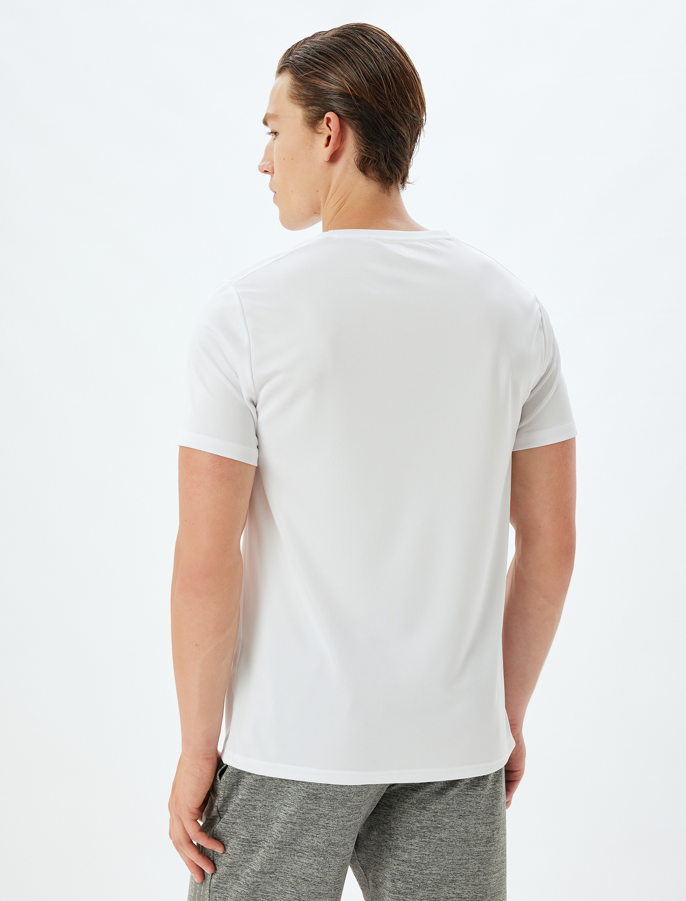   Spor Tişört Reflektör Baskılı Bisiklet Yaka Kısa Kollu