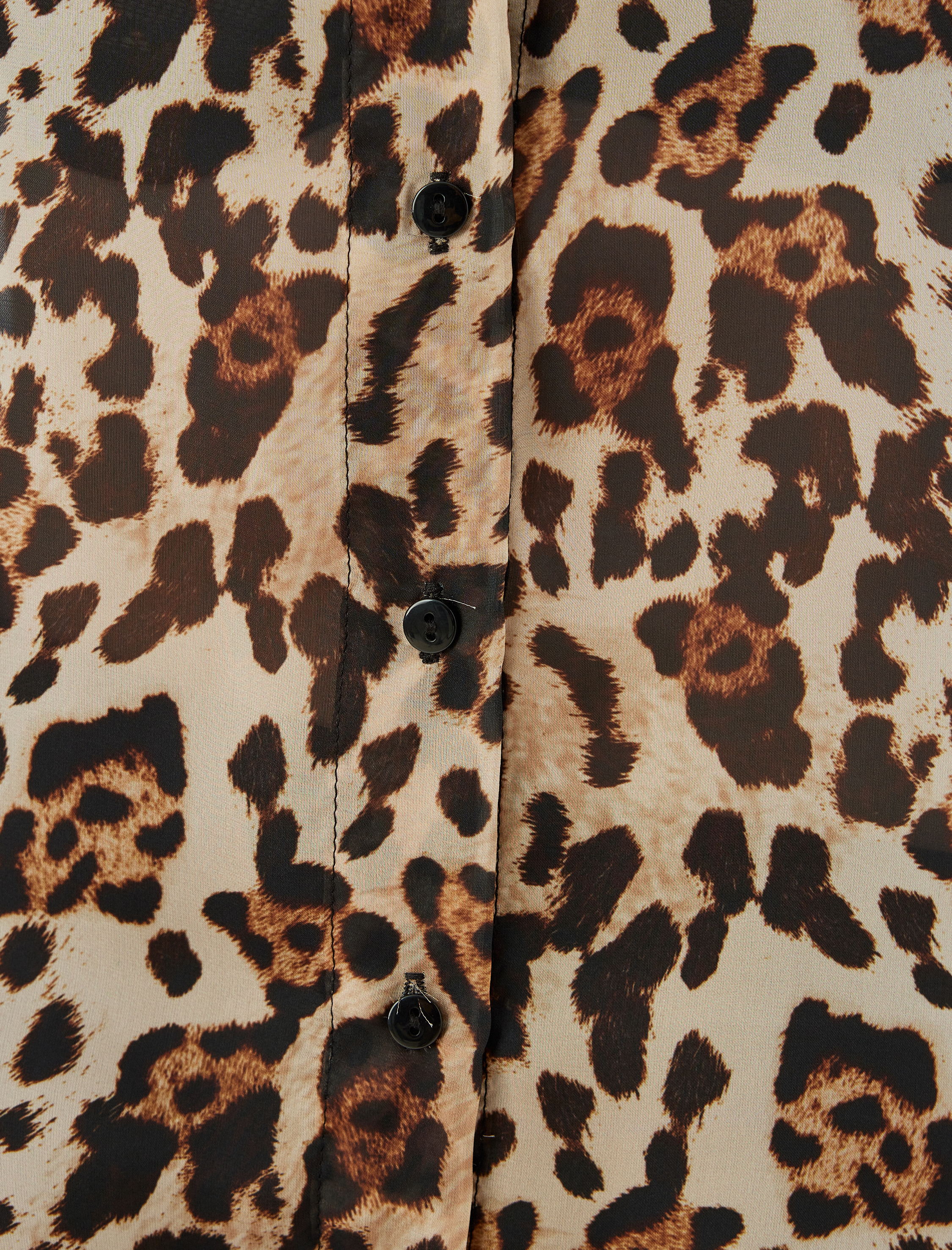   Leopar Desenli Gömlek Regular Fit Uzun Kollu