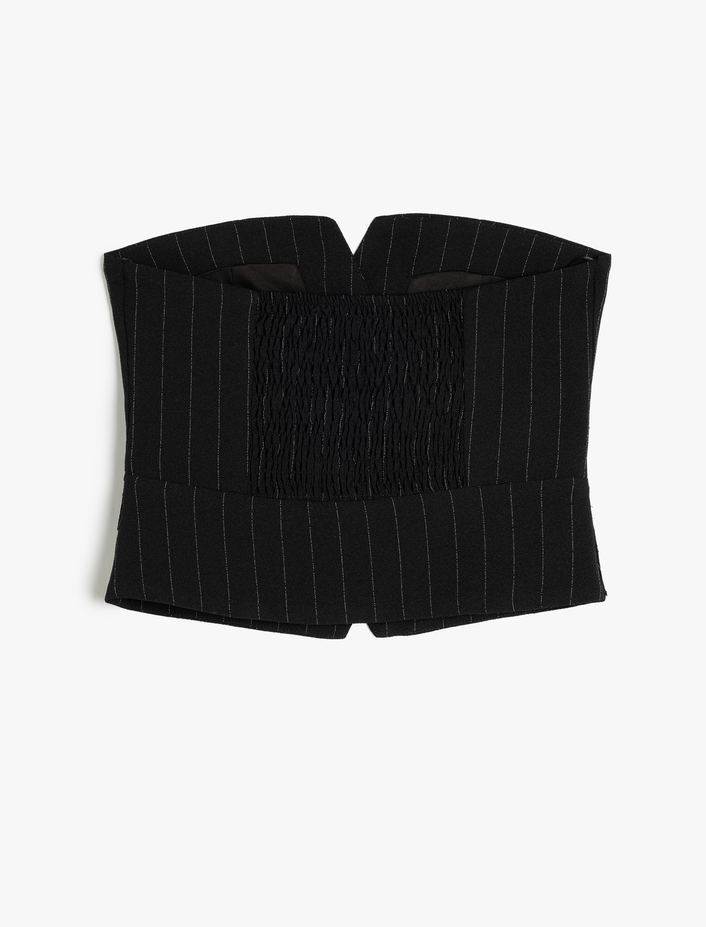   Koton X Zeynep Bastık -  Düğme ve Cep Detaylı Straplez Crop Üst