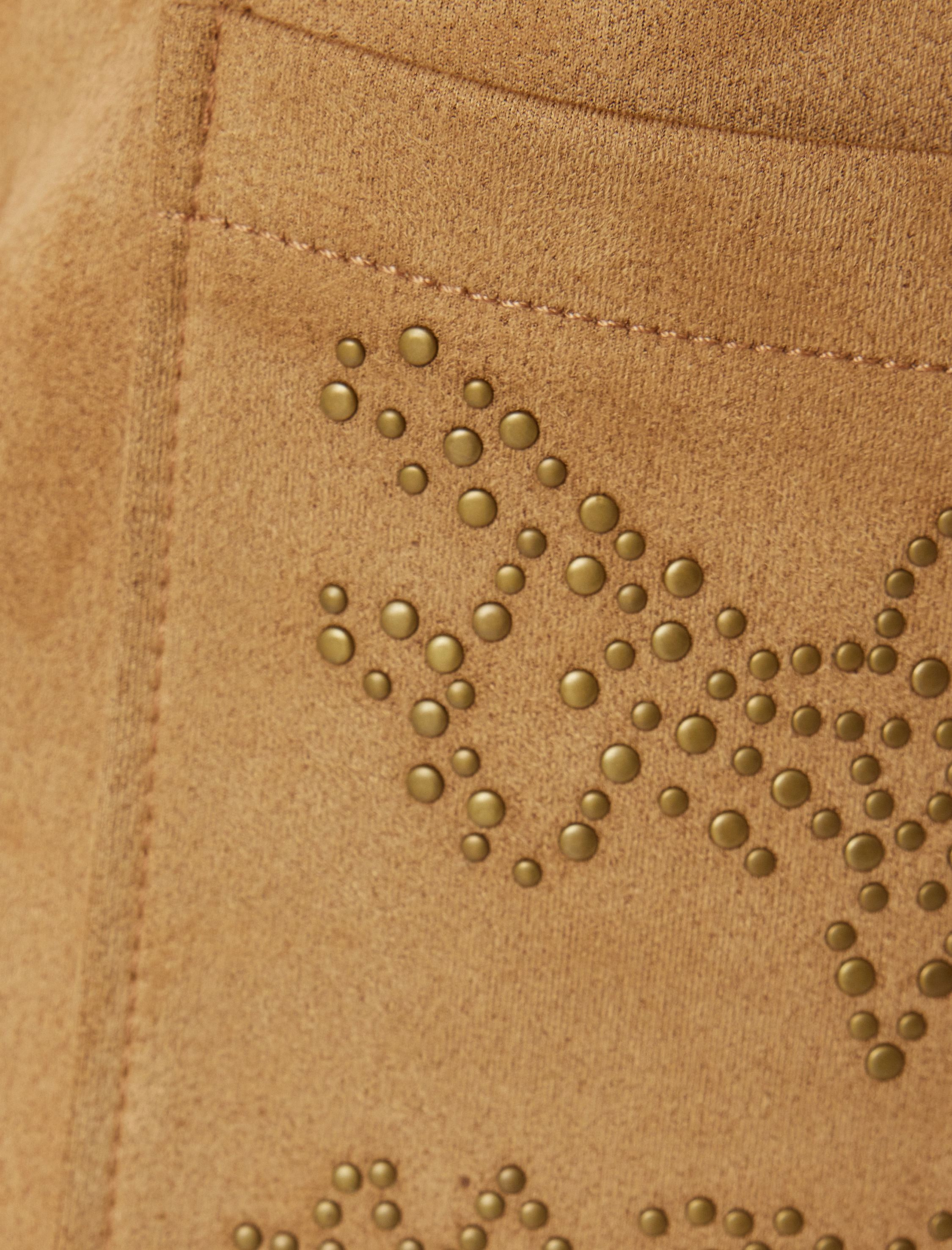   Süet Görünümlü Cepli Zımba Detaylı Gömlek Ceket