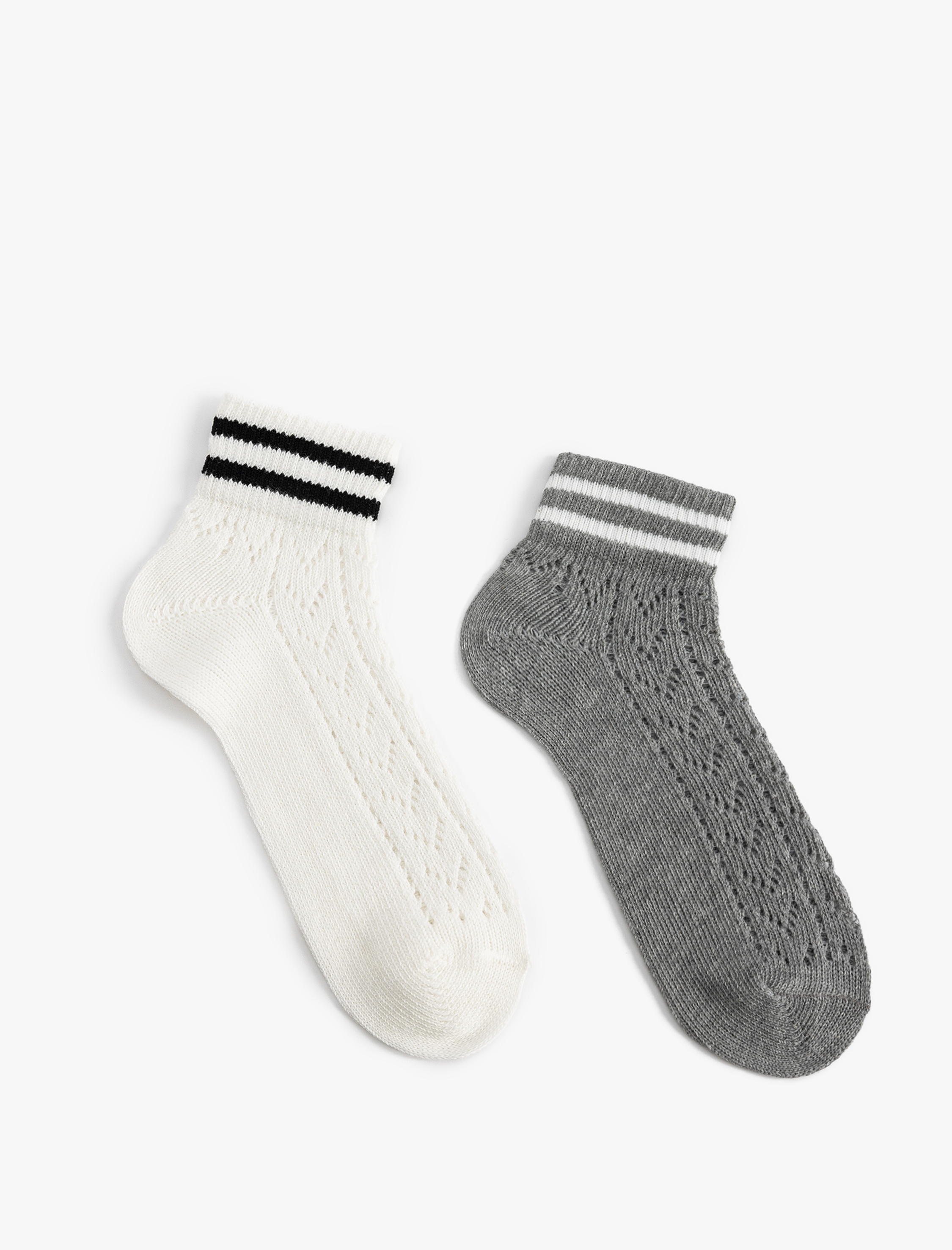  Kadın 2'li Tenis Çorap Seti Çok Renkli