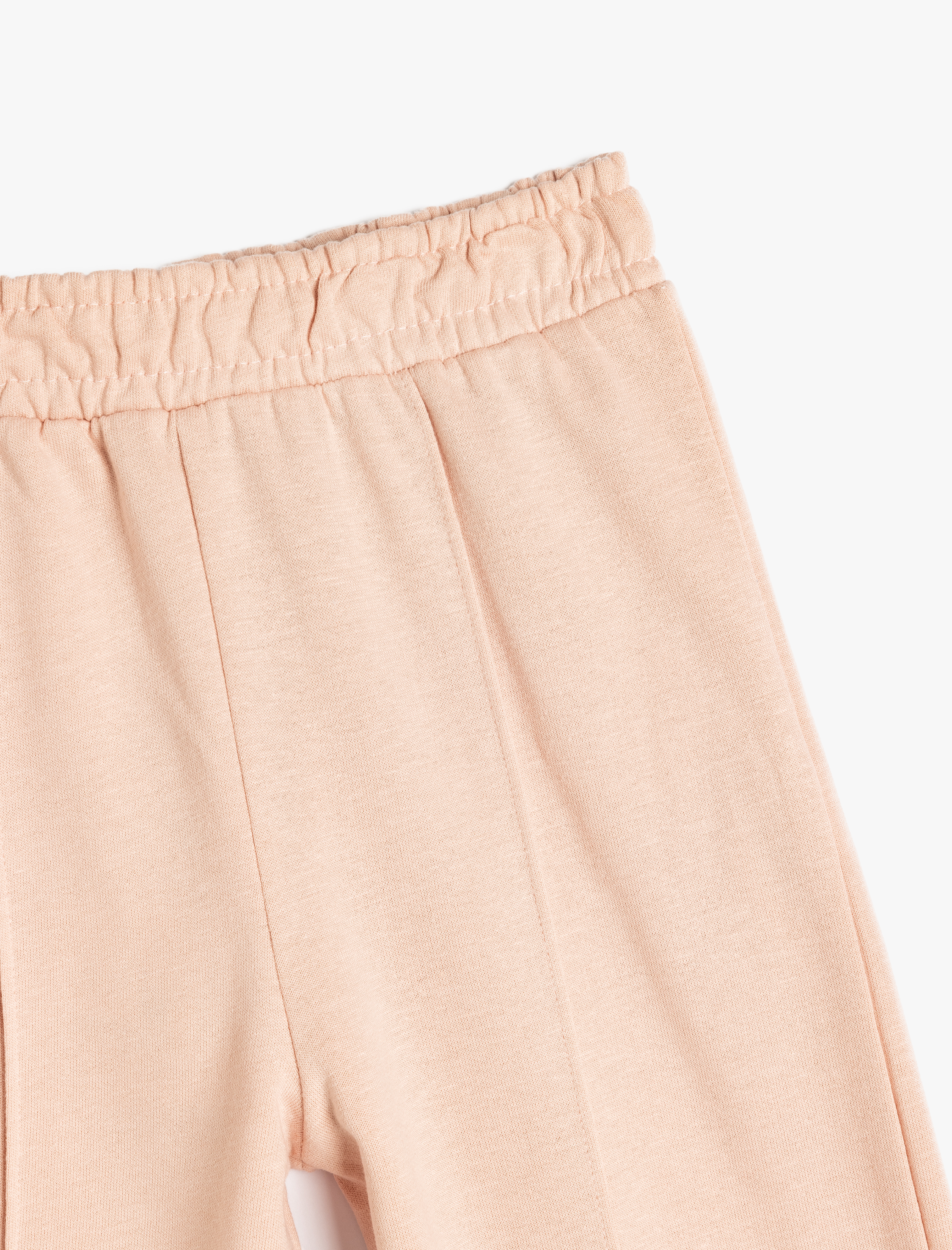  Kız Bebek Bol Paça Eşofman Altı Beli Lastikli Pamuklu Şardonlu