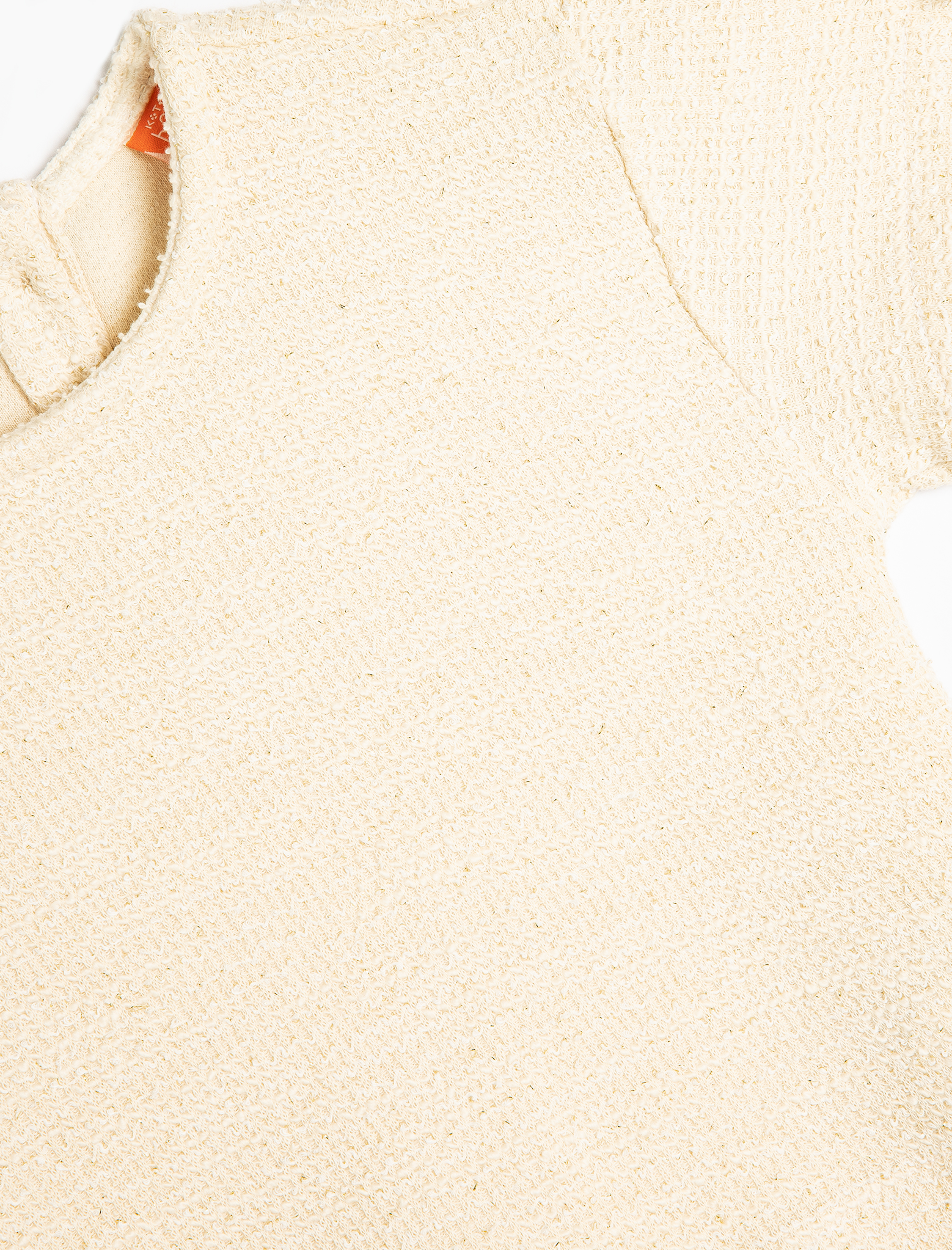  Kız Bebek Fiyonklu Kısa Kollu Bisiklet Yaka Pamuklu Tüvit Tişört