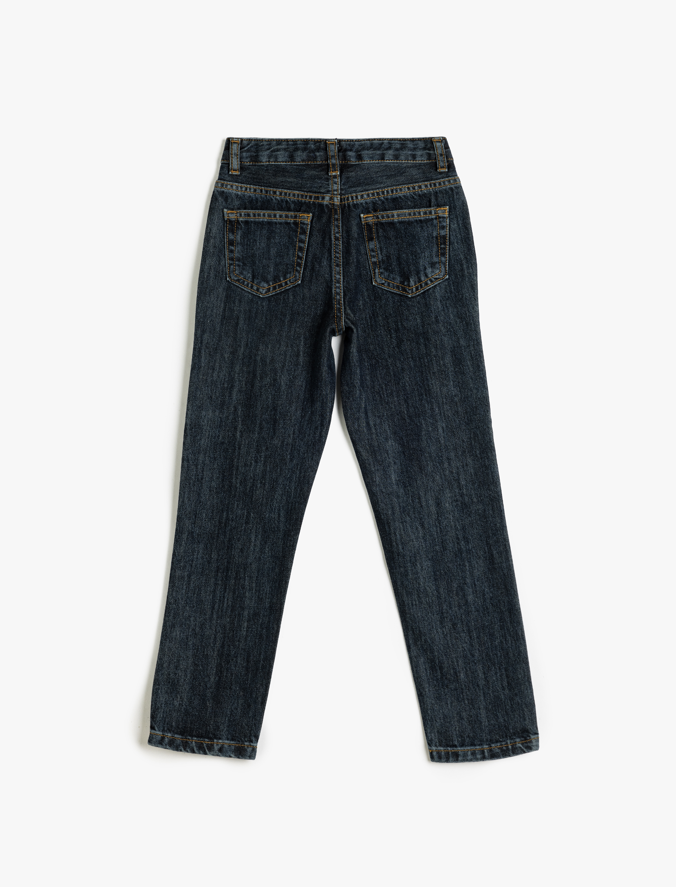  Erkek Çocuk Pamuklu Beli Ayarlanabilir Lastikli Denim Pantolon