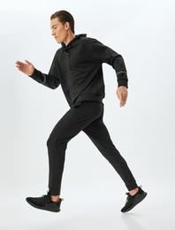 Spor Eşofman Altı Jogger Beli Bağcıklı Dikiş Detaylı Cepli