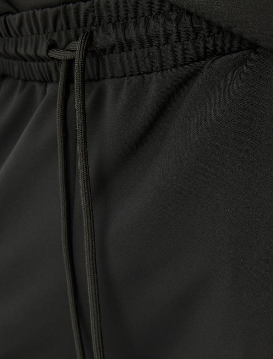   Spor Eşofman Altı Jogger Beli Bağcıklı Dikiş Detaylı Cepli