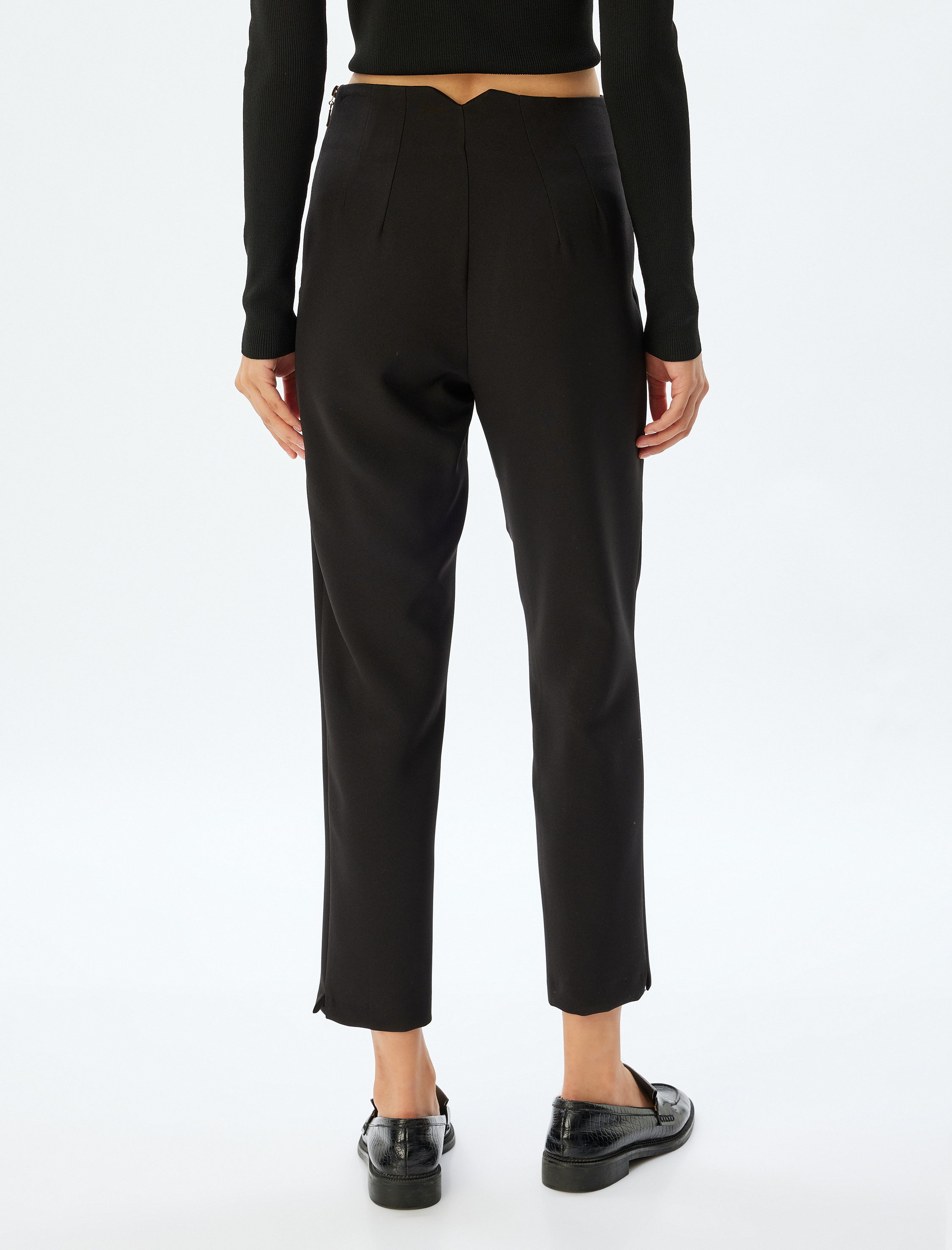   Yüksek Bel Slim Fit Cepli Cigarette Pantolon