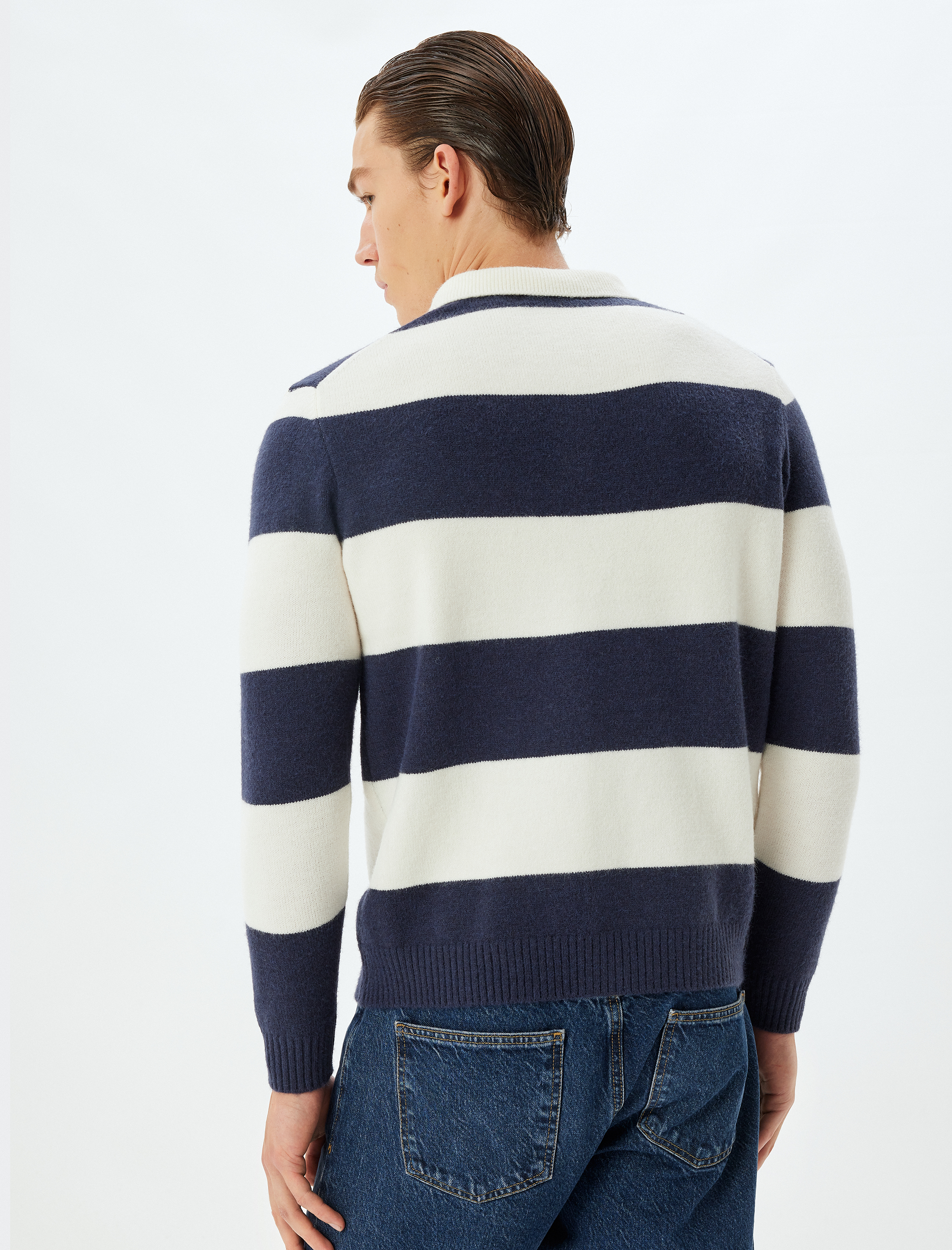   Triko Kazak Polo Yaka Düğme Detaylı